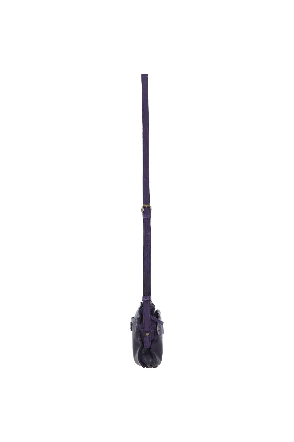 Purple Real Leather Cross Body Bag, Image 6 of 6