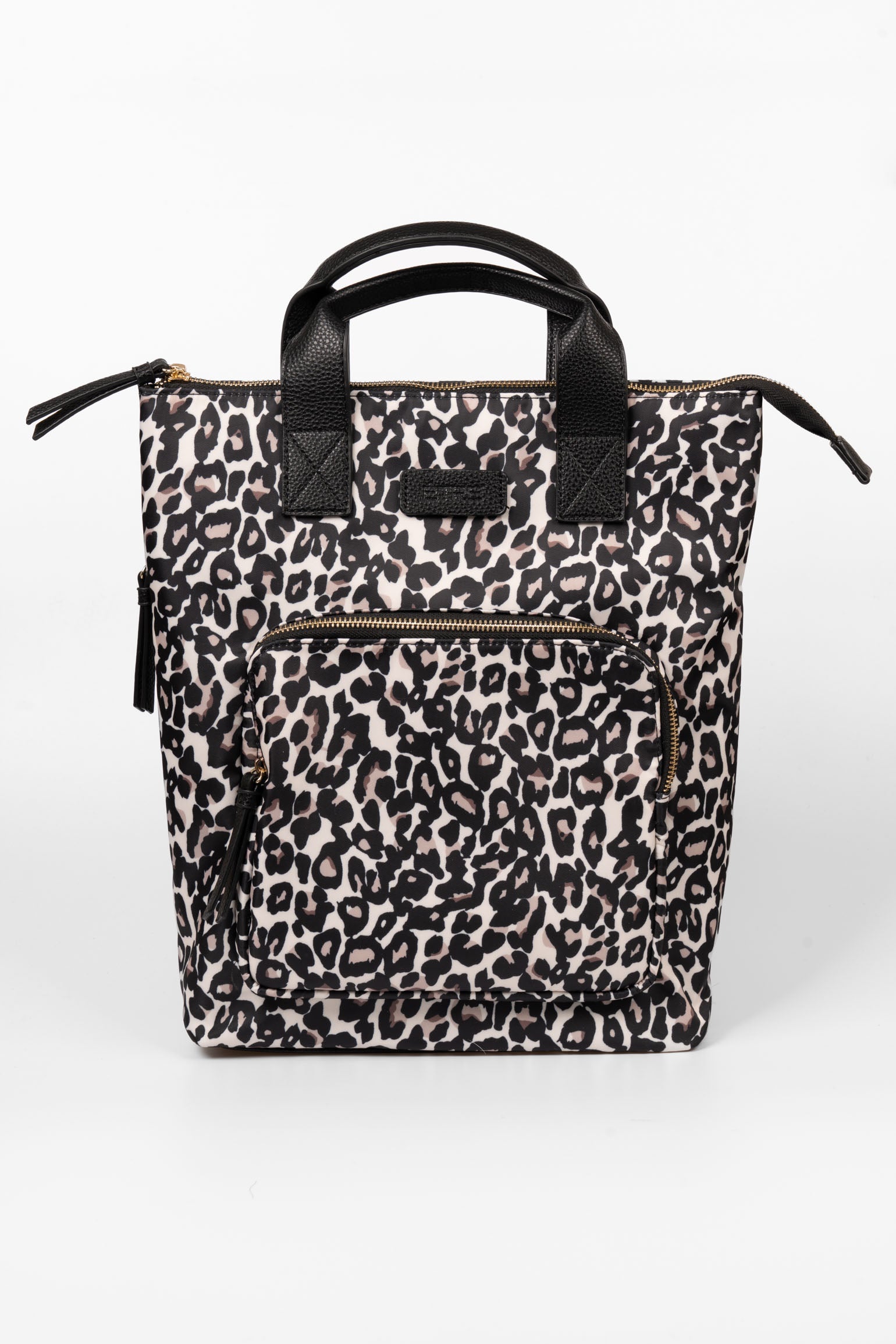 Green Leopard Top Handle Foldable Backpack