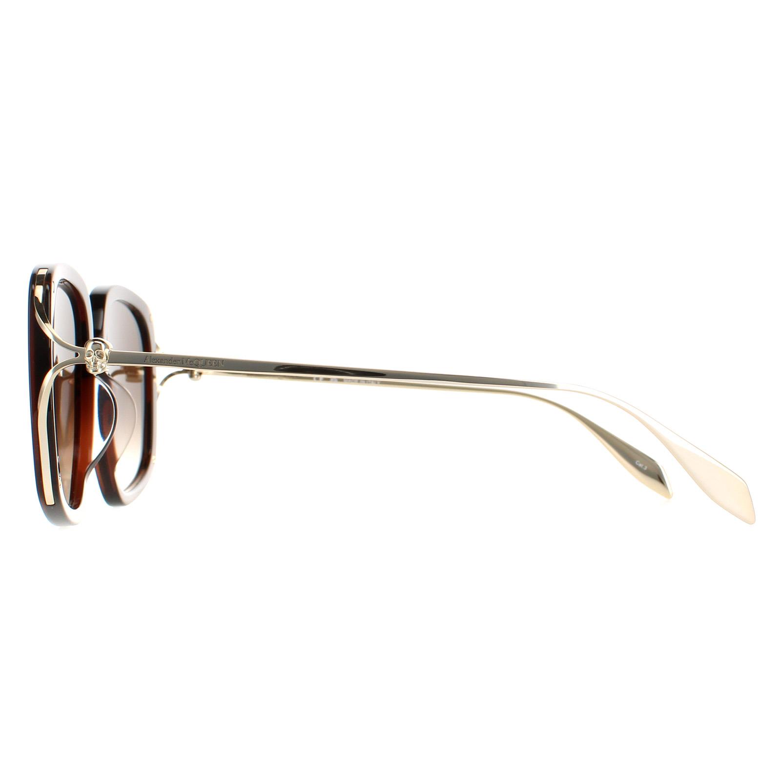Brown Alexander McQueen Brown Square Brown Gold Brown Gradient AM0374S, Image 3 of 7