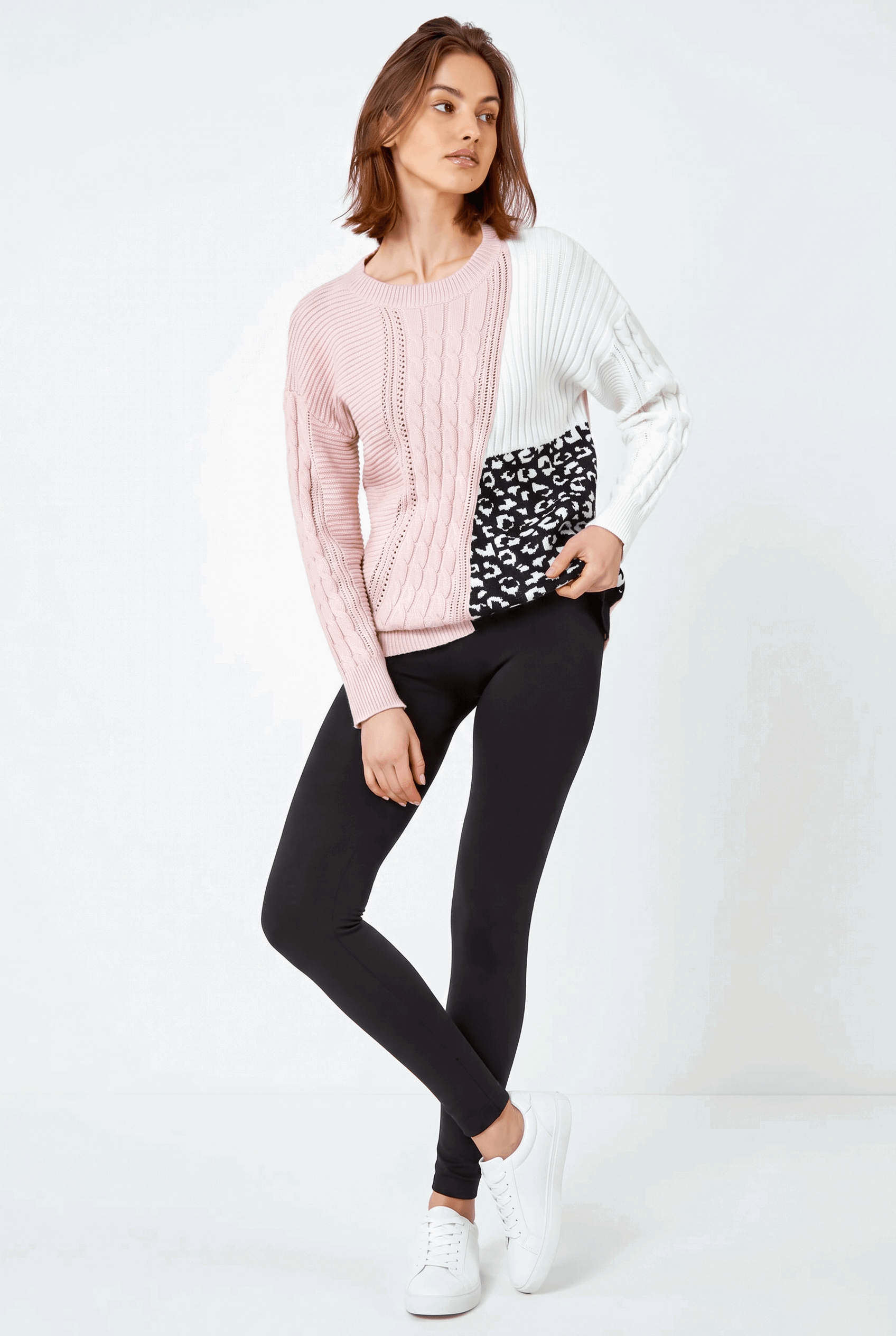 Black Fleece Lined Leggings, Image 5 of 5