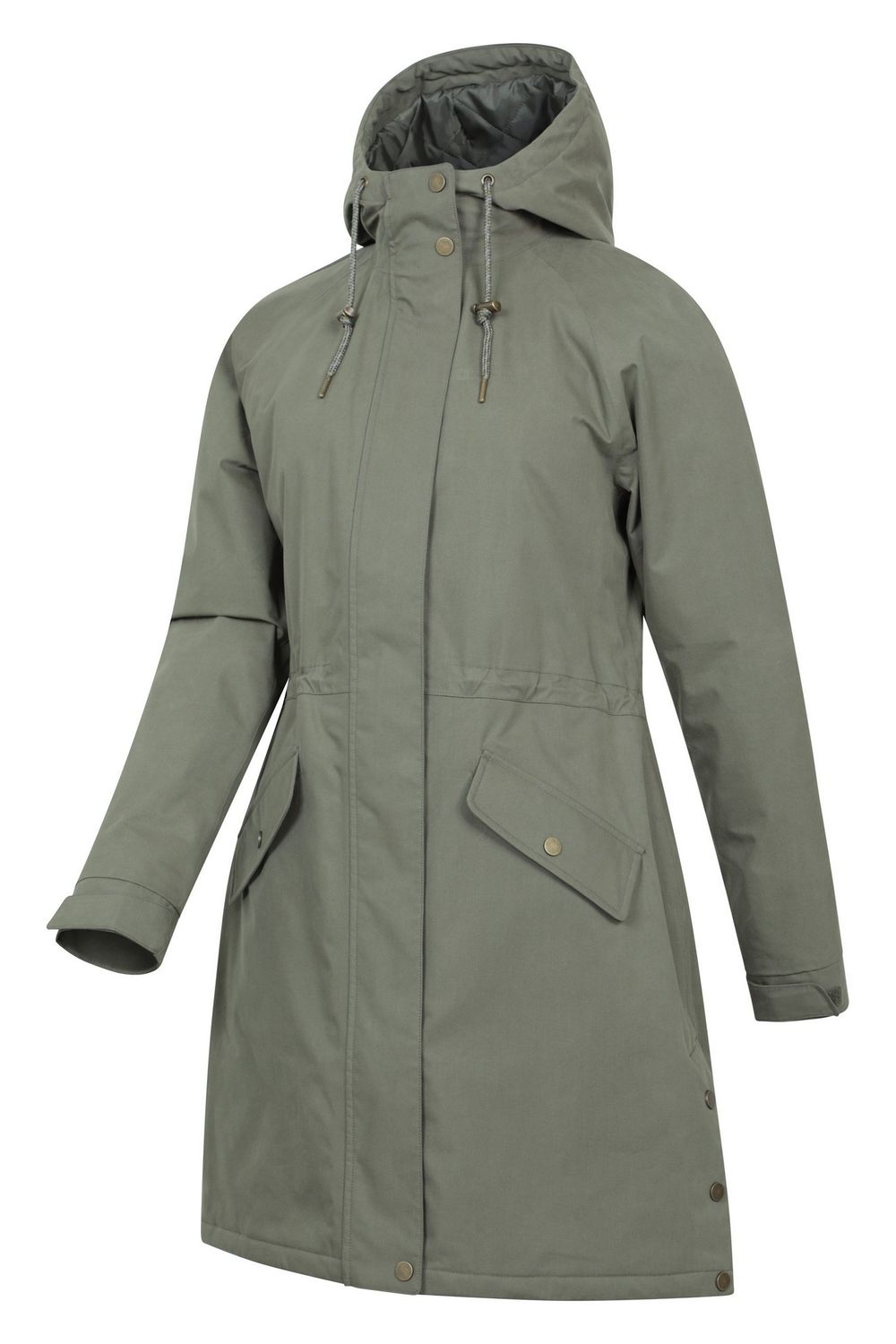 Khaki Polperro Lightweight Padded Waterproof Jacket, Image 4 of 4