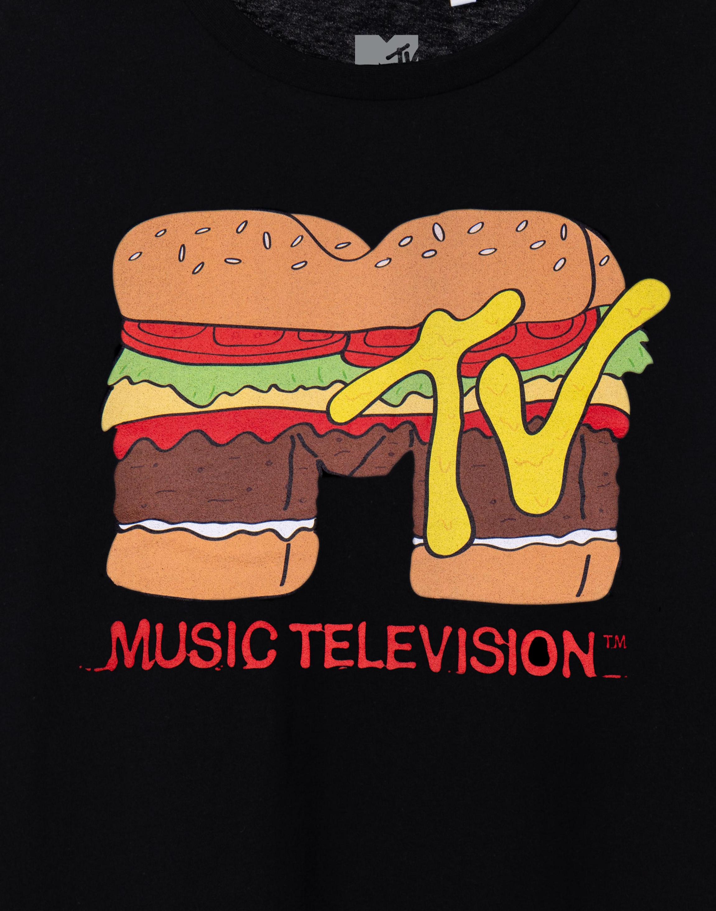 Black MTV Burger T-Shirt, Image 5 of 6