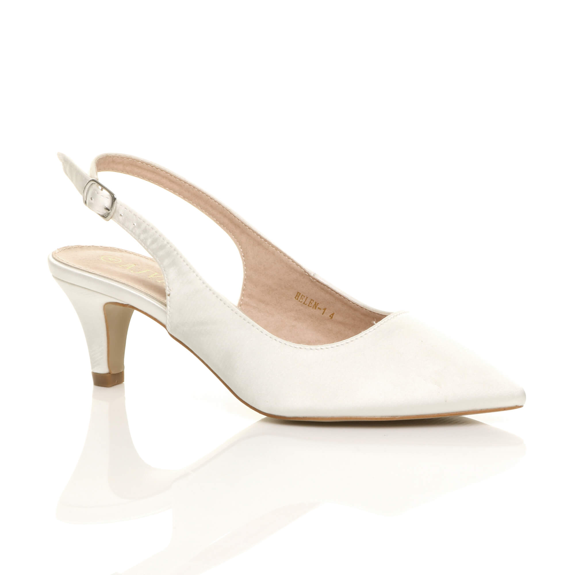 Pink Mid Heel Slingback Pointed Toe Court Shoes