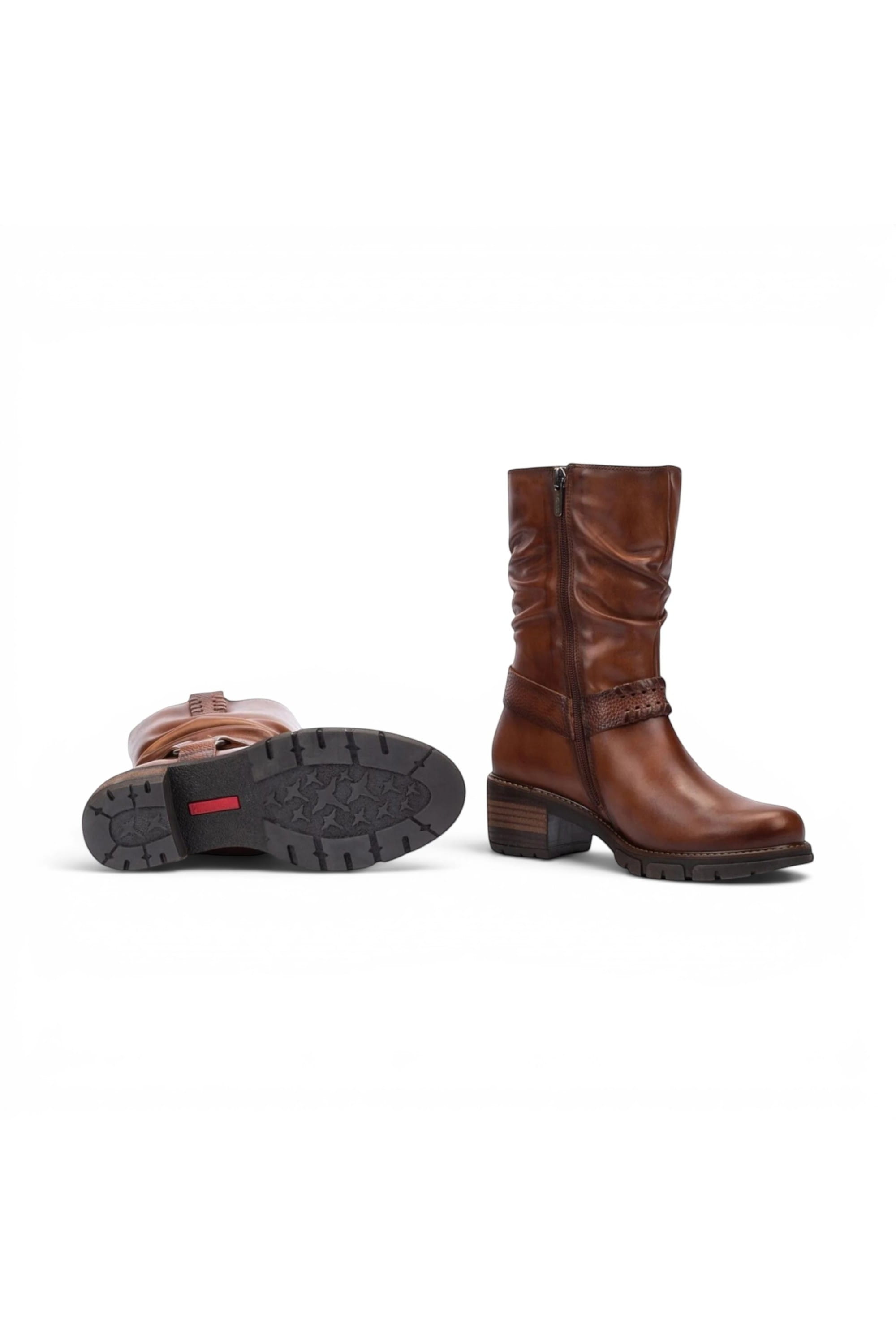 Brown Womens Tall Heel Ankle Boots -W1T-9590C1, Image 5 of 7