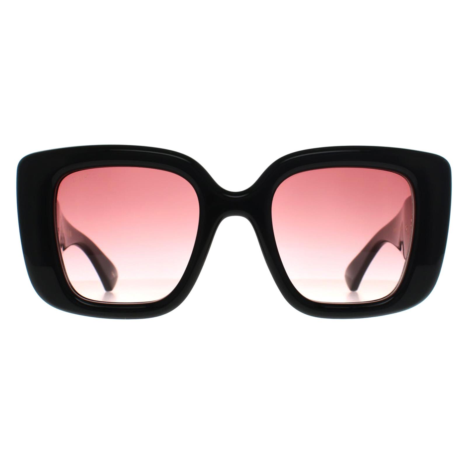 Black Gucci Black Square Shiny Black Red Gradient  GG1975S, Image 1 of 3