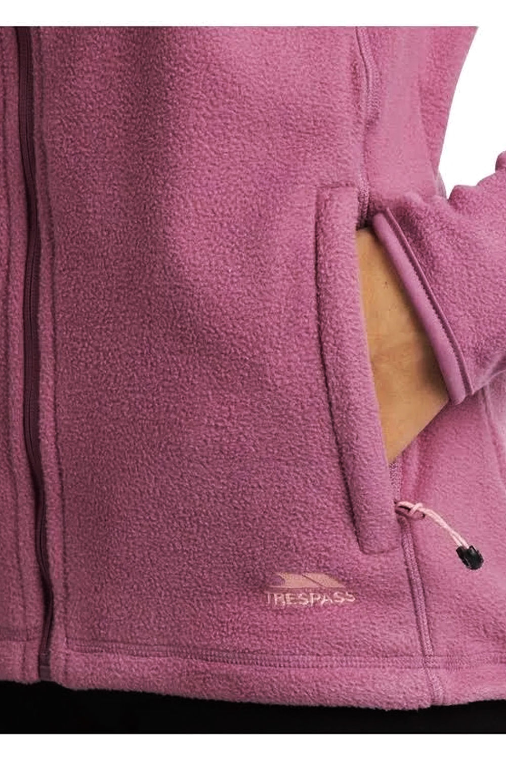 Mauve Trespass Mauve Nonstop Fleece Jacket, Image 4 of 5