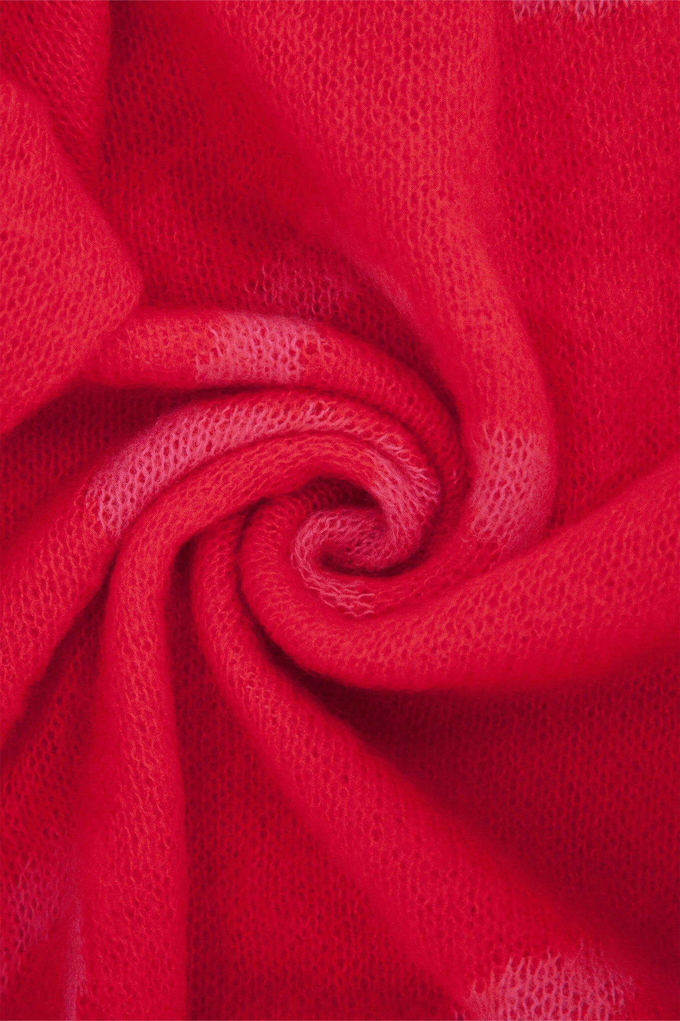 Red Love Heart Outline Winter Scarf, Image 4 of 4