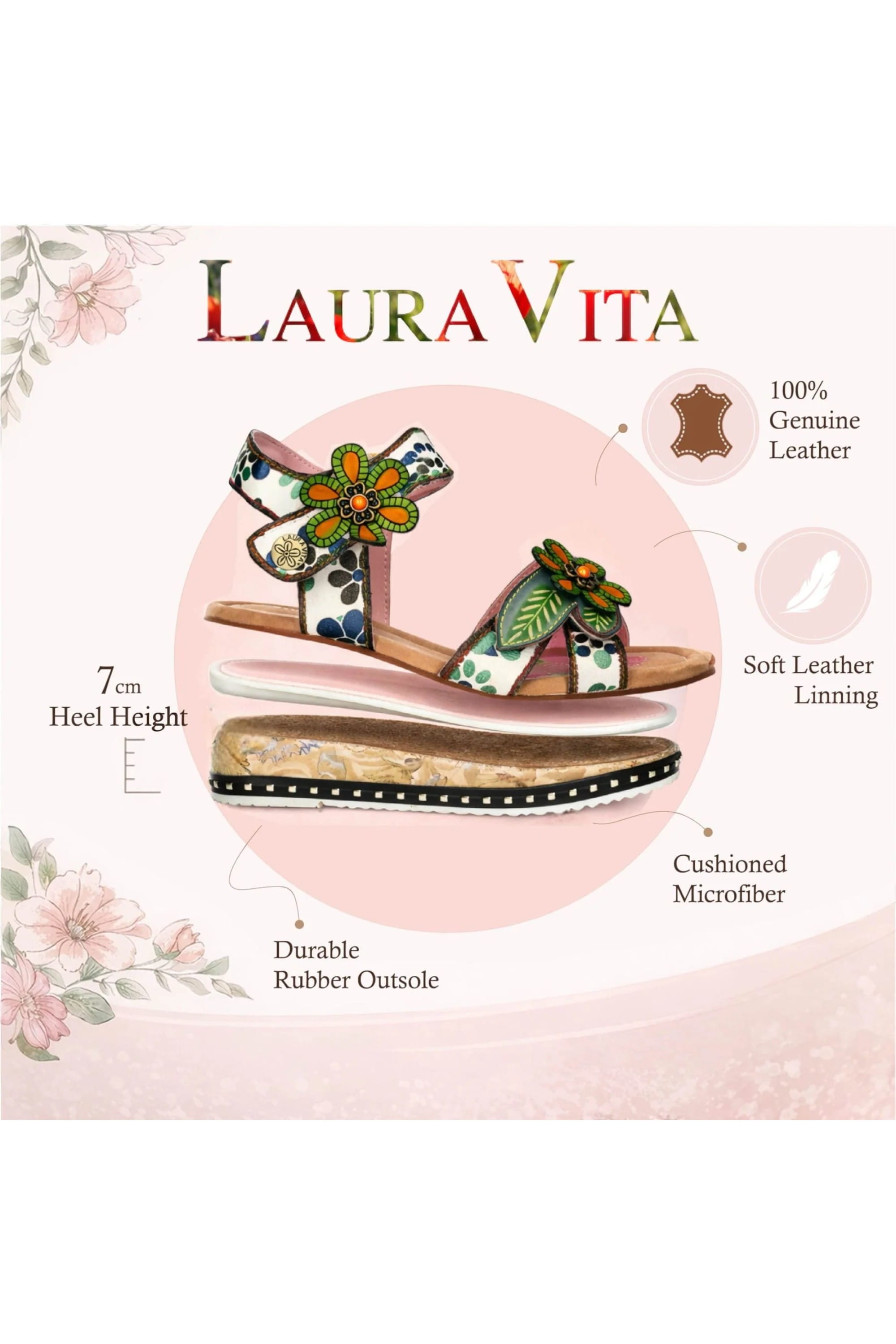 Beige Womens Floral Wedge Espadrille-BALLON-08, Image 3 of 7