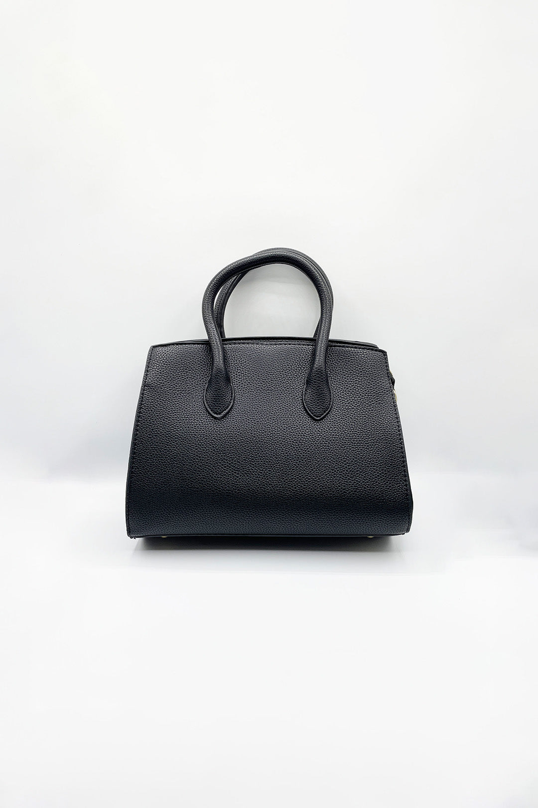 Black Top Handle Satchel Handbag, Image 5 of 5