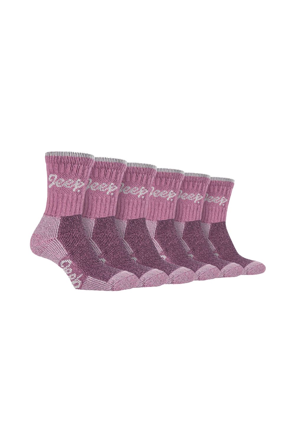 Rose 6 Pairs Cotton Breathable Hiking Socks, Image 1 of 3