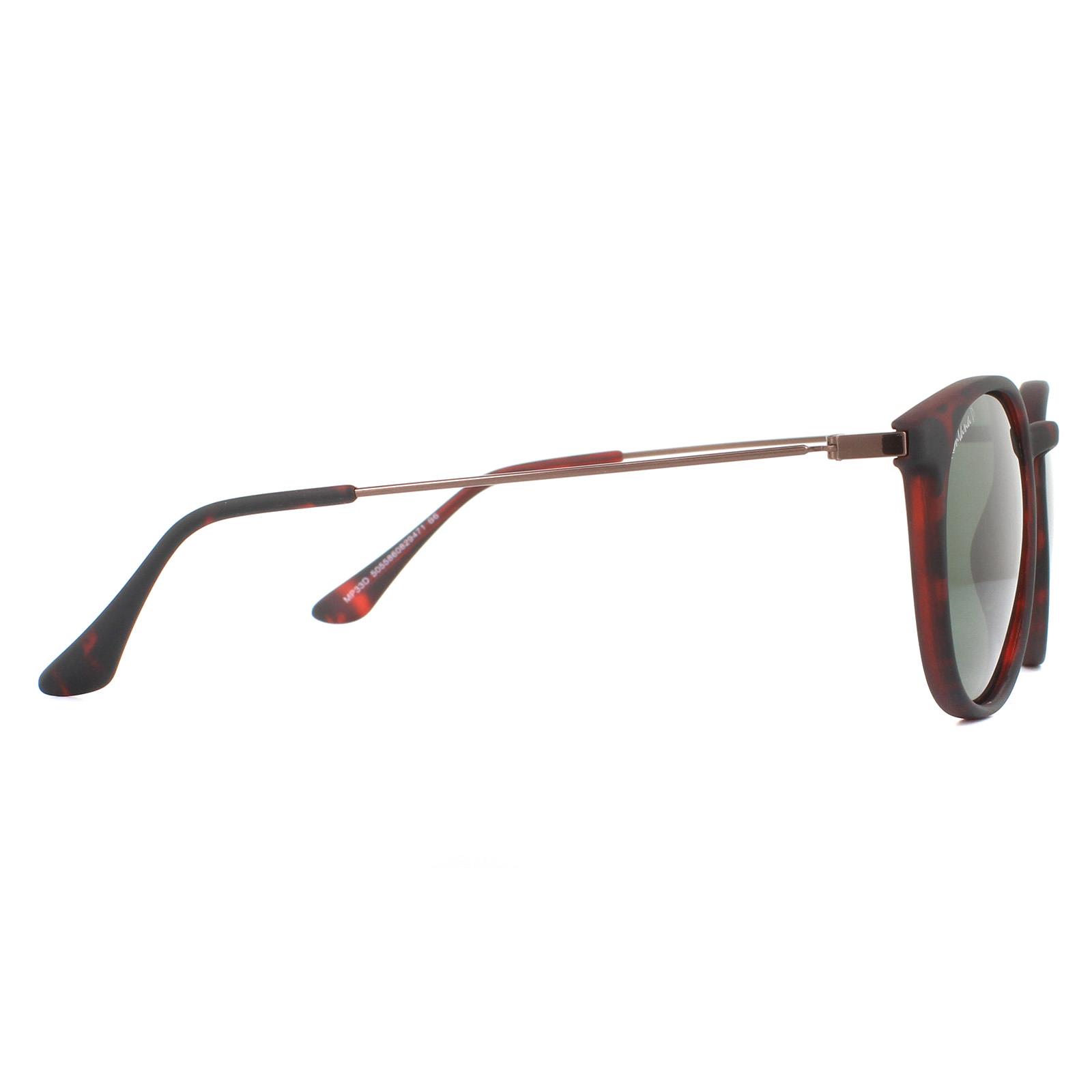 Brown Round Brown Turtle Rubbertouch G15 Green Polarized Sunglasses, Image 4 of 4