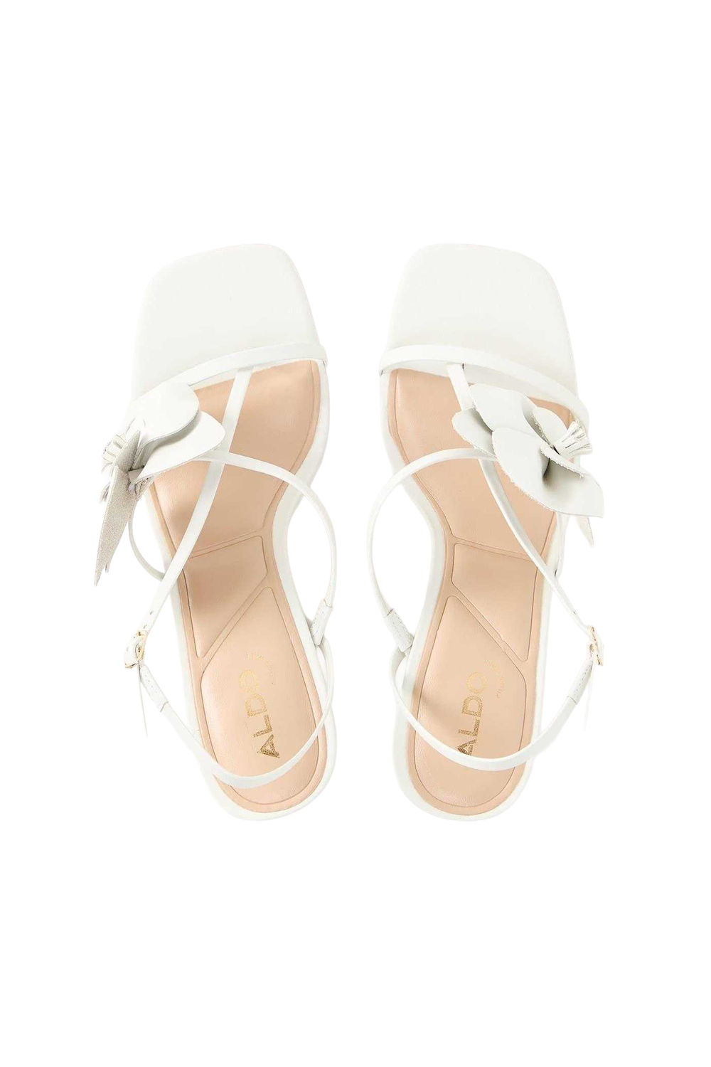 White Floral Evening Sandals, Image 4 of 5