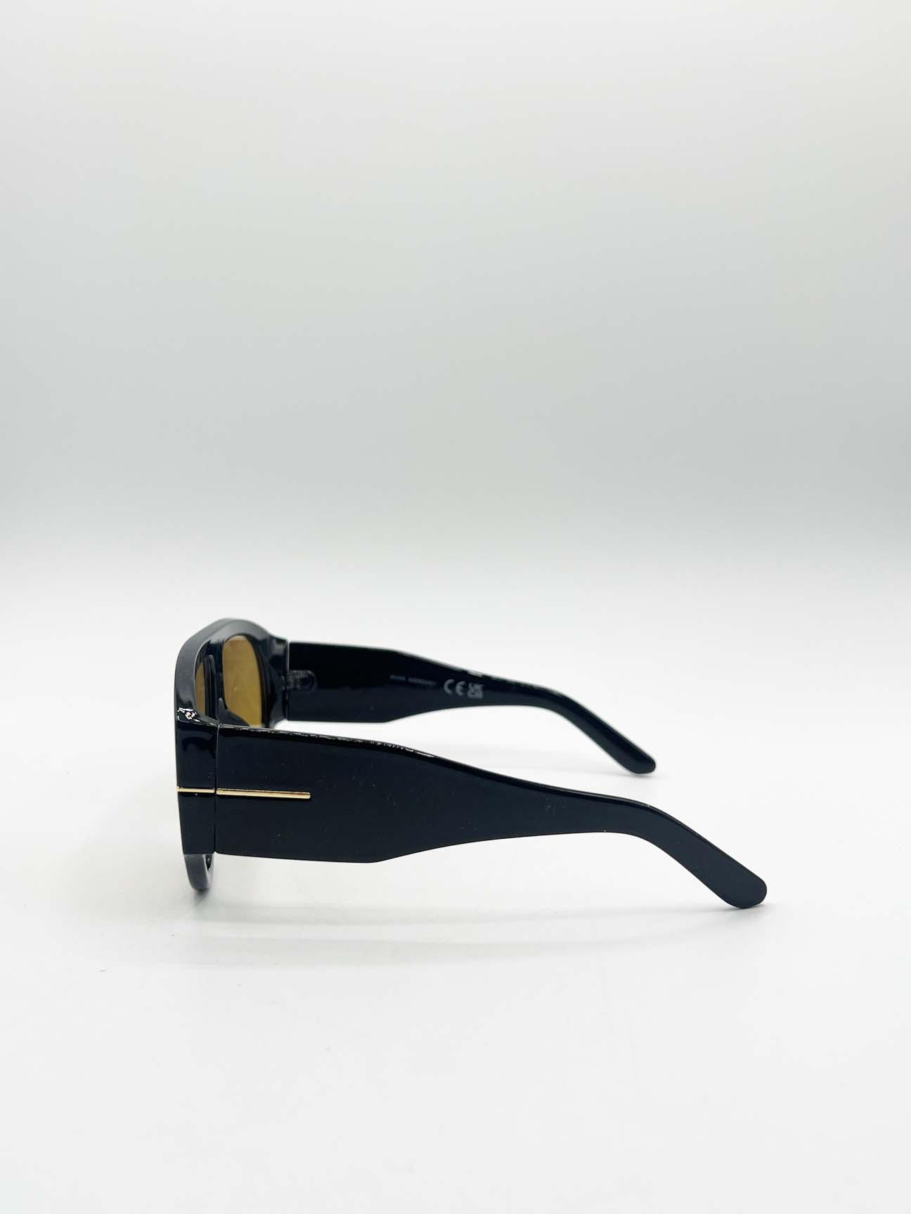 Orange Oversized Rounded Sunglasses, Image 5 of 6