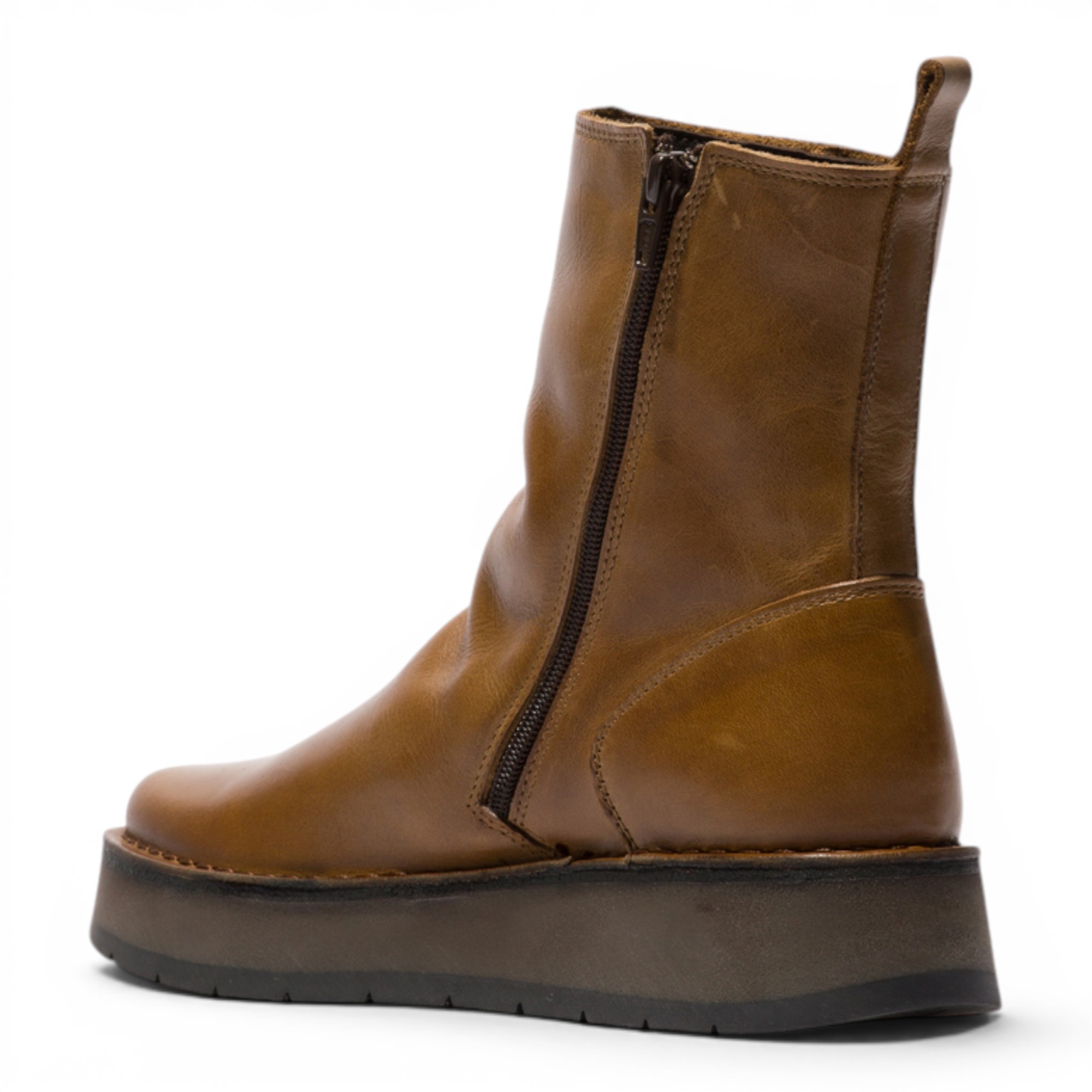 Camel Women's Leather Boots-RENO053FLY, Image 4 of 5
