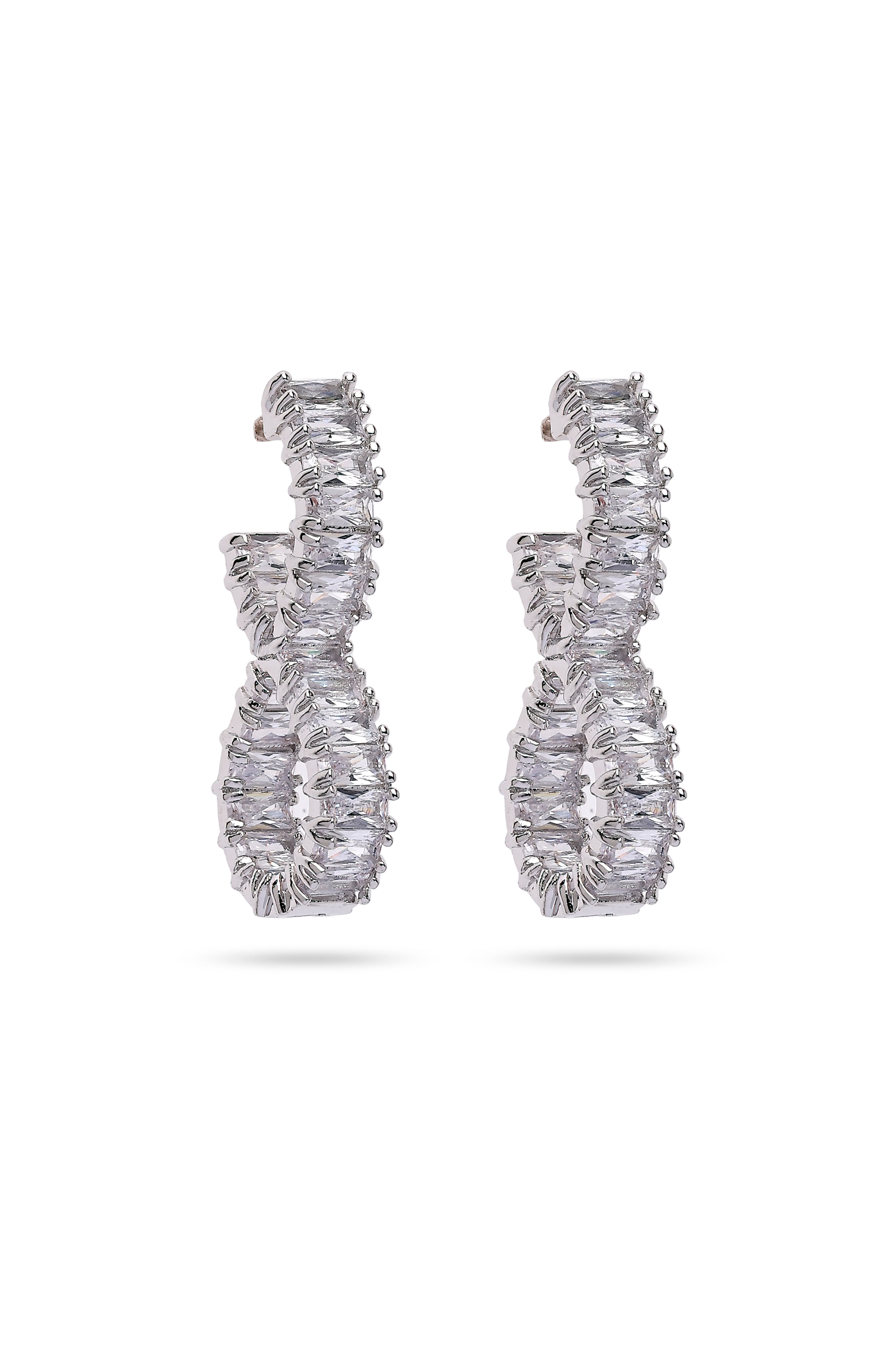 Metallic Lustrous Bow Stud Earrings