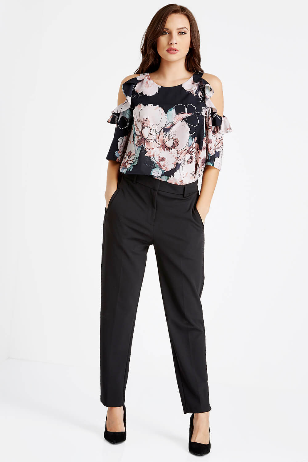 Black Tailored Straight Trouser, Image 4 of 5
