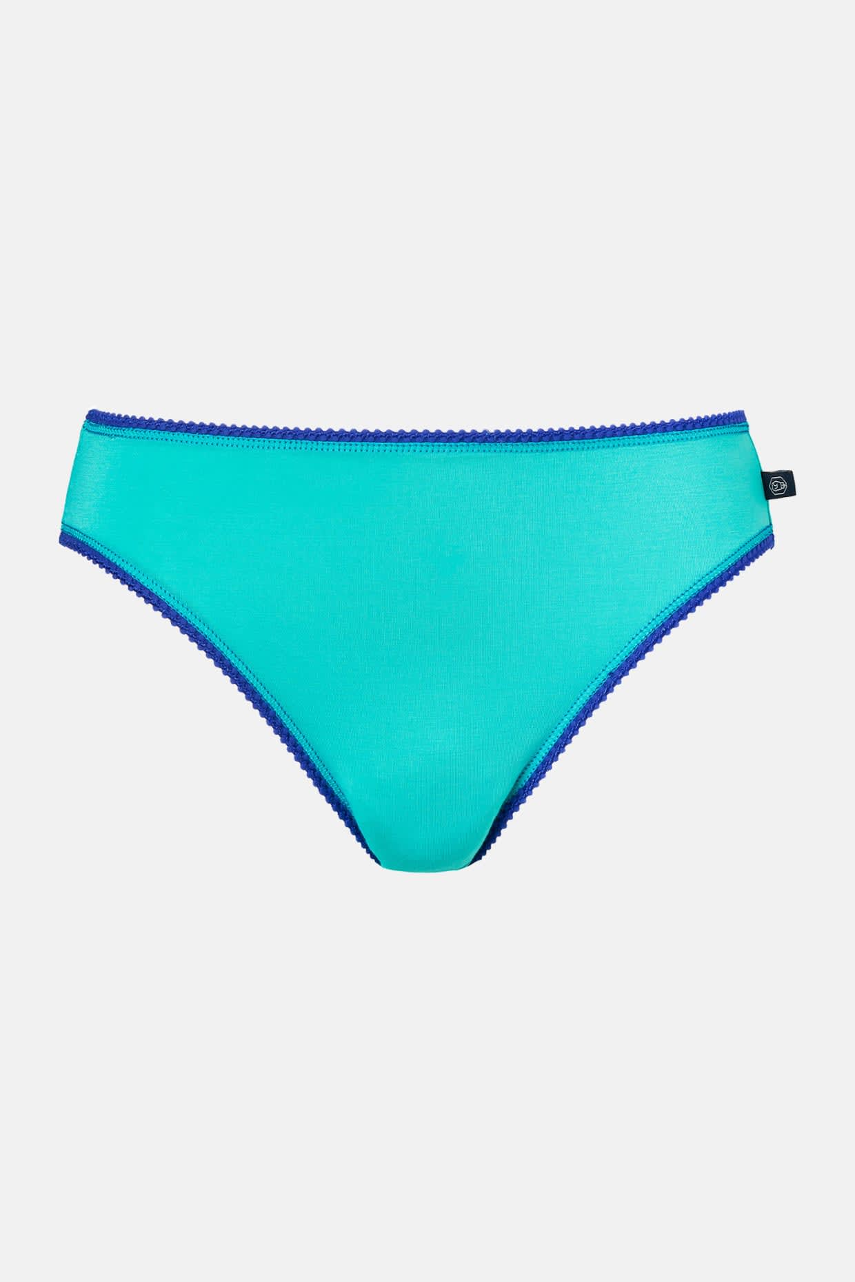 Multi Pack of Four "Seagreen" Bamboo High Leg Knickers, Image 7 of 7