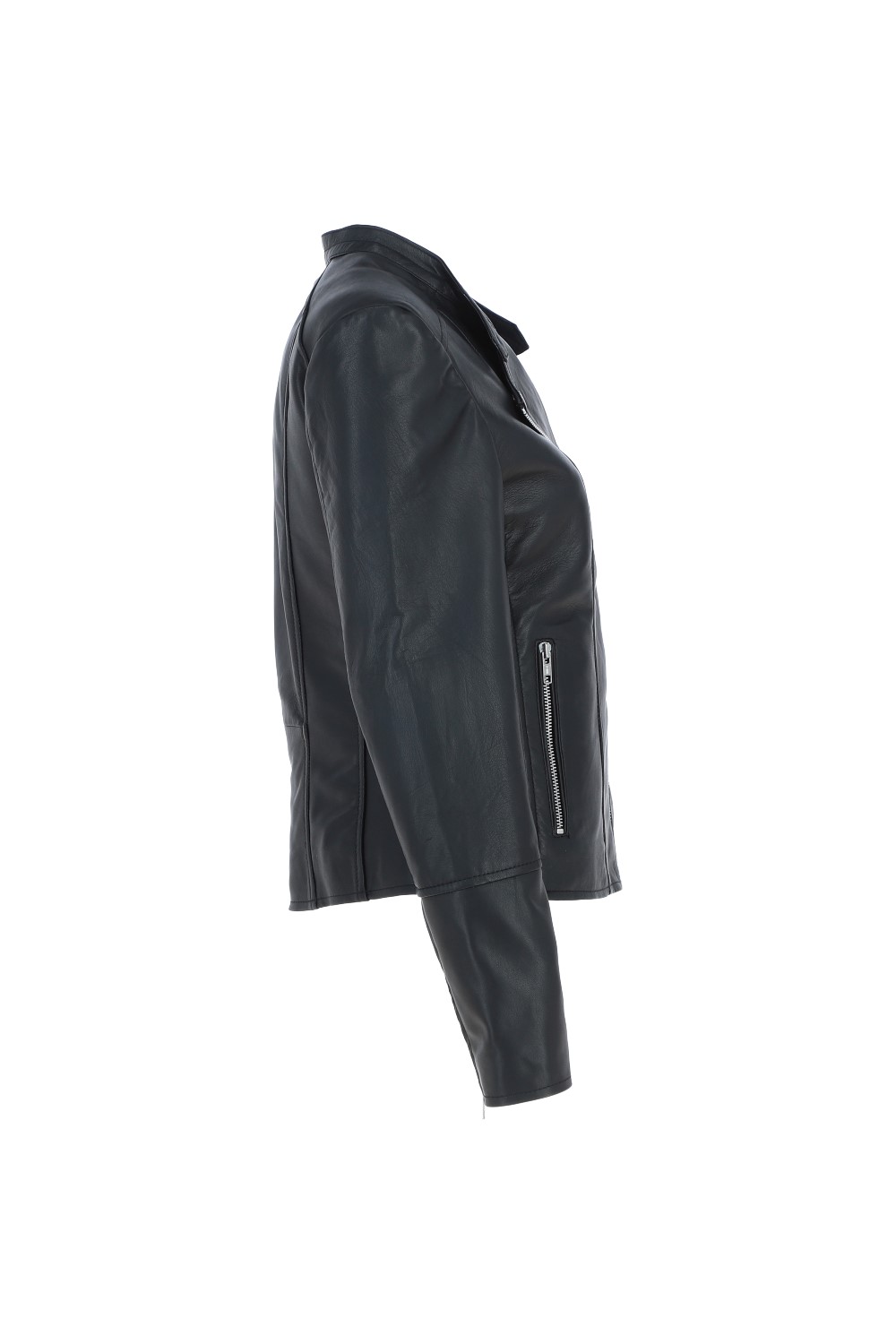 Black Ashwood Leather Black 'Vento' Real Leather Biker Jacket, Image 5 of 5