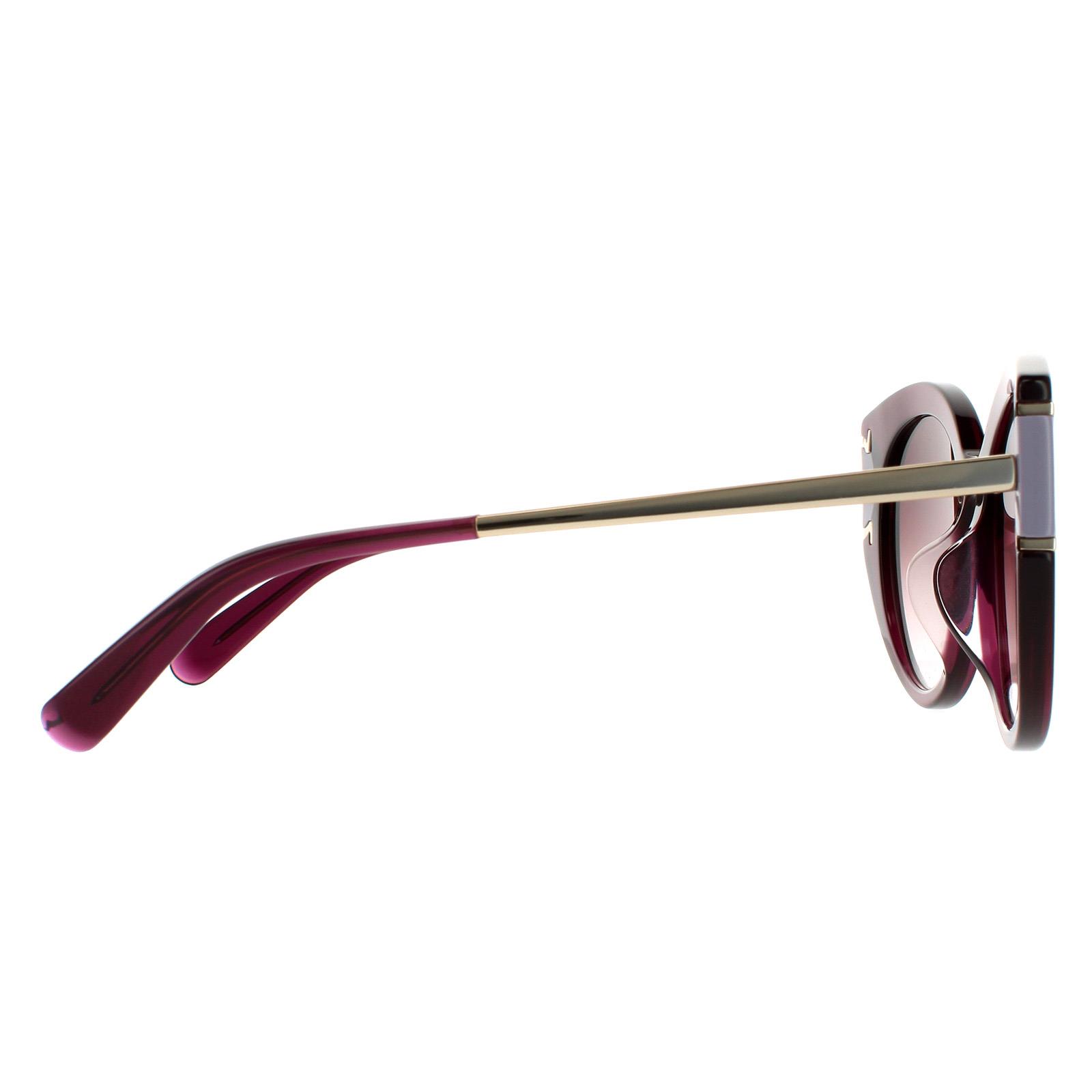 Purple Salvatore Ferragamo Purple Cat Eye Violet Brown Wine Gradient Sunglasses, Image 4 of 4