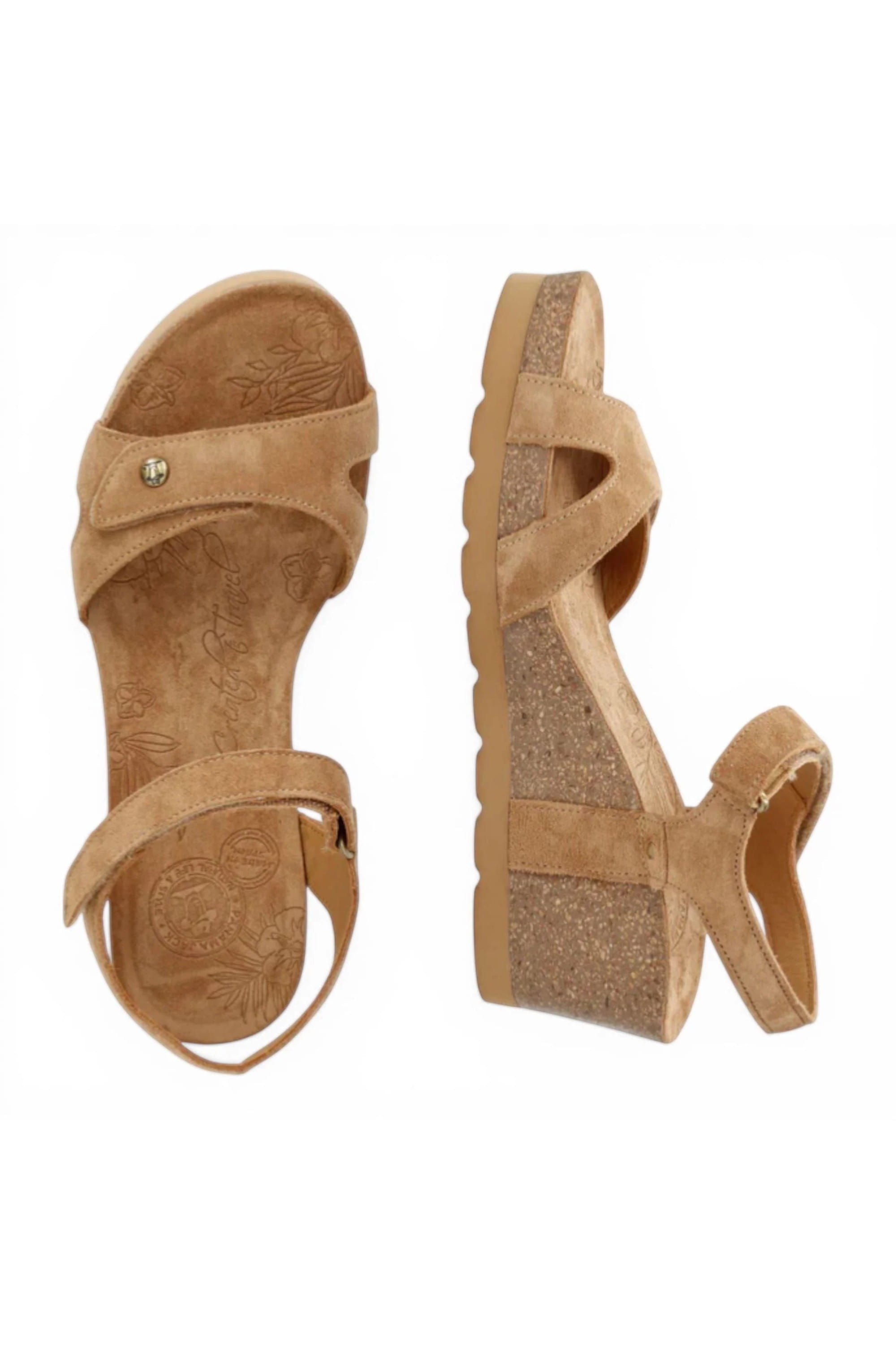 Brown Womens Cushioned Wedge Sandals-Julia B74, Image 6 of 8