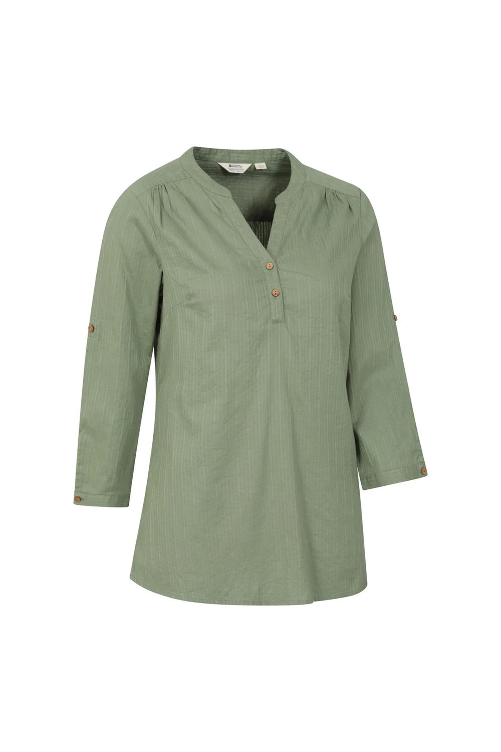 Khaki Petra Relaxed Fit 3/4 Sleeve Shirt, Image 4 of 4