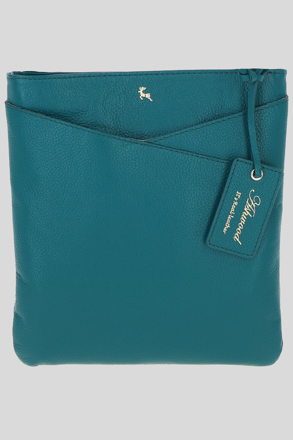 Green 'Curvo' Real Leather Crossbody Bag, Image 1 of 4