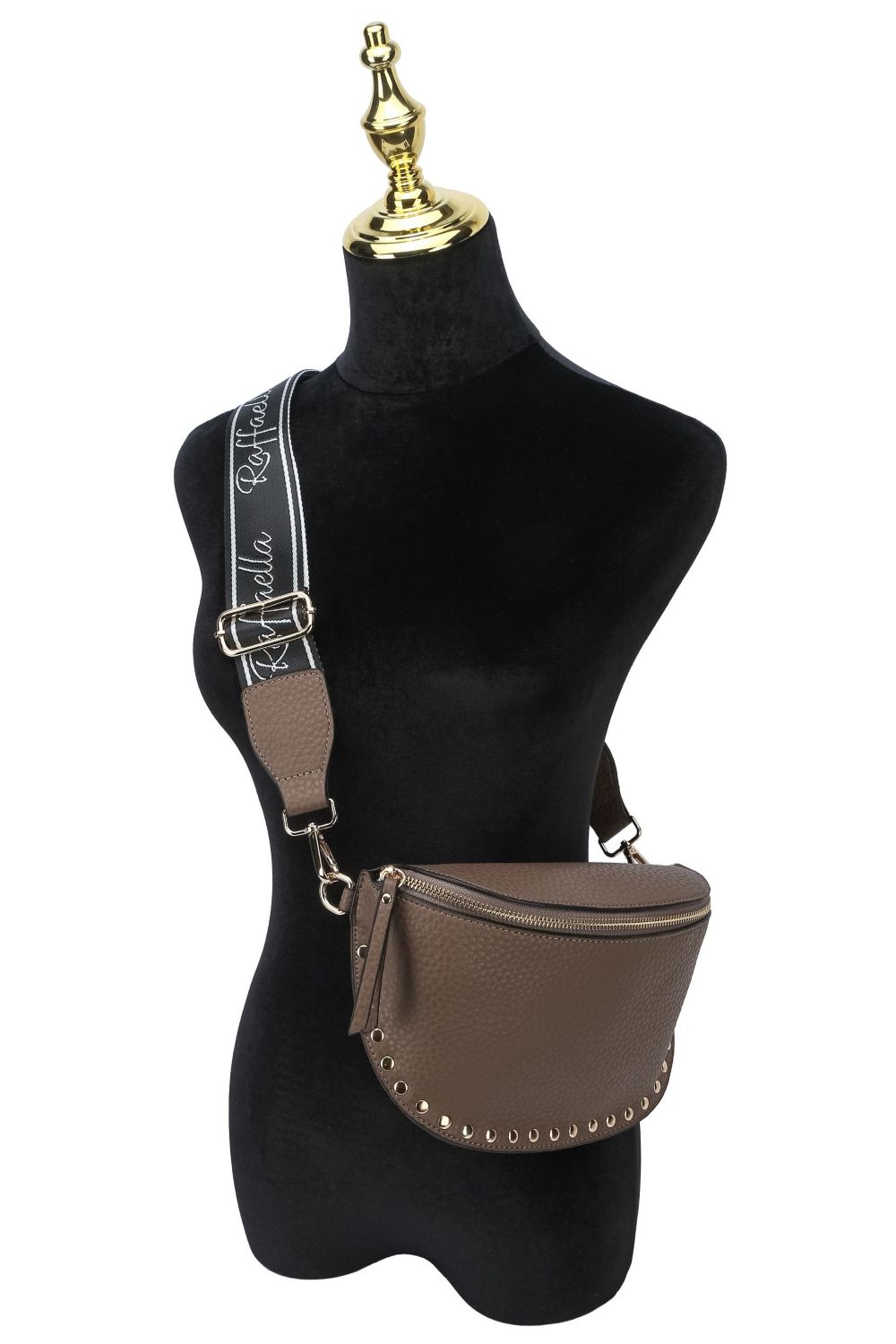 Mocha Sling Style Cross Body Bag, Image 2 of 2
