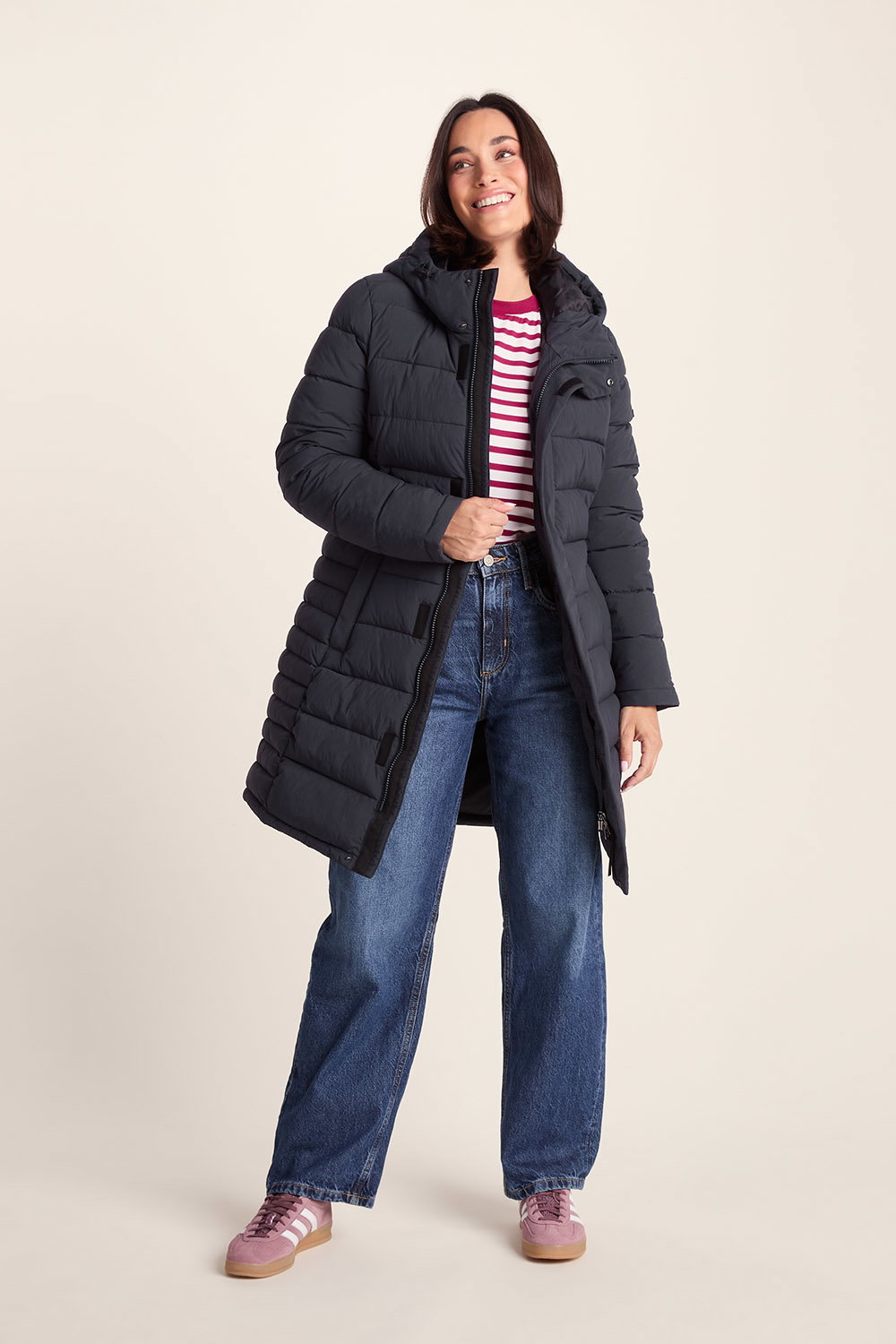 Indigo Kirkham Long Shower Resistant Jacket, Image 4 of 6
