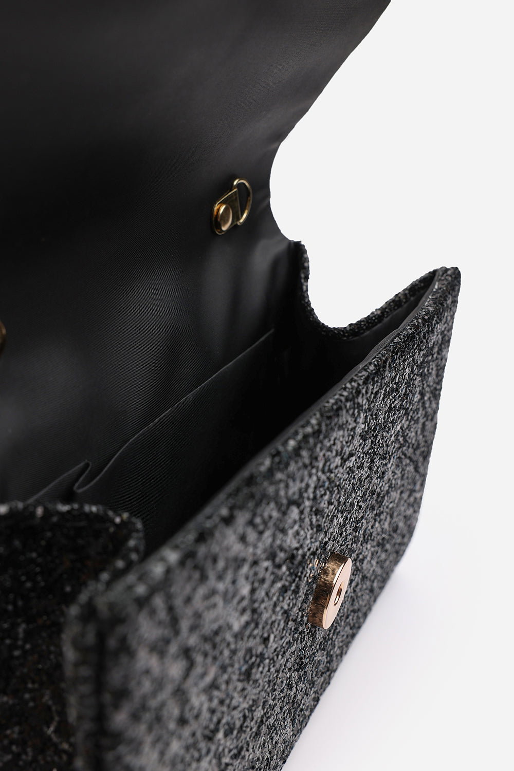 Pluie Glitter Evening Bag With Braided Top Handle, Image 5 of 8