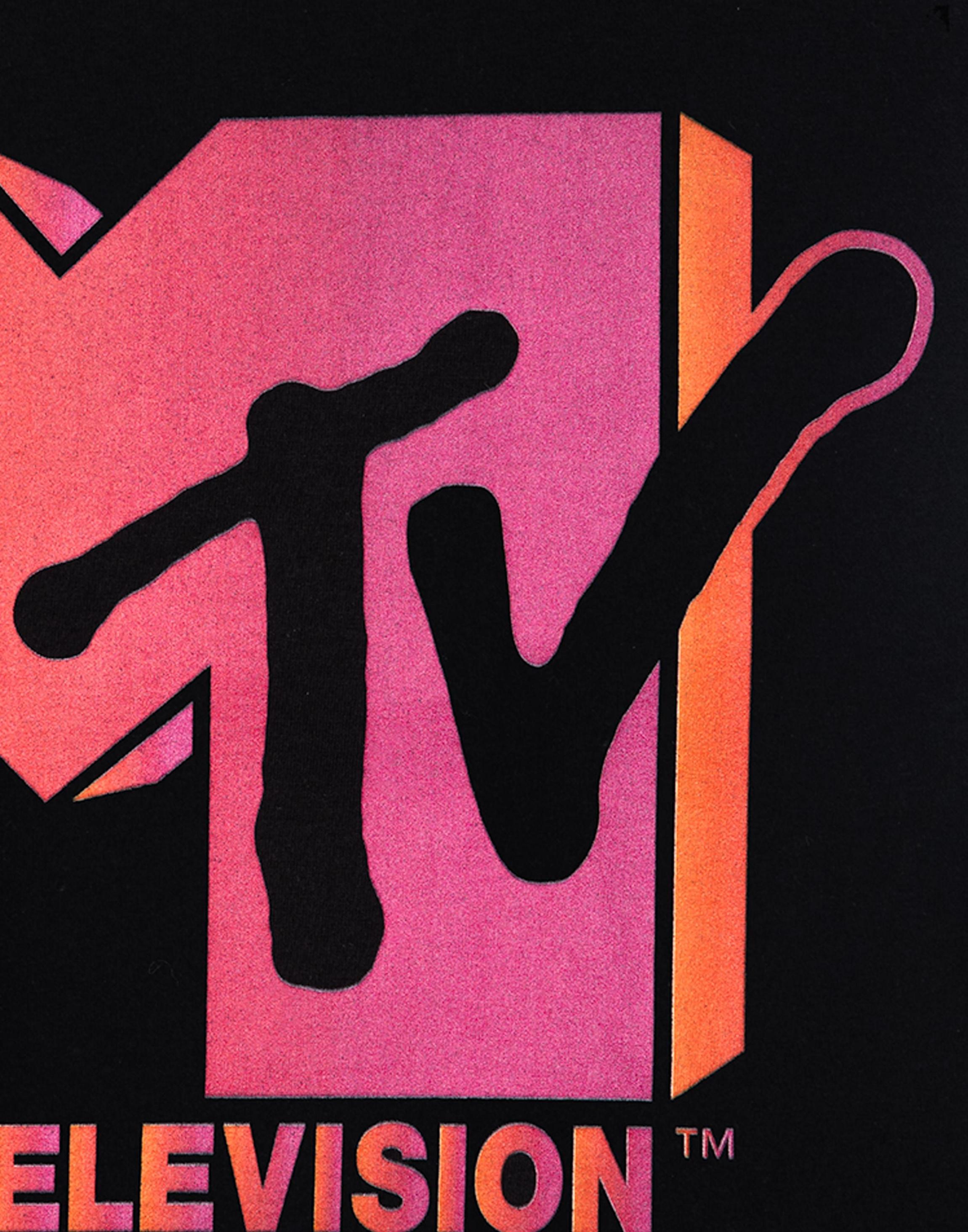Black MTV Ombre T-Shirt, Image 6 of 6