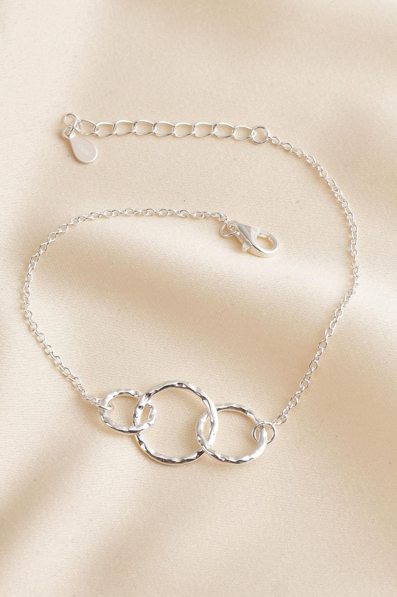 Silver Sterling Silver Three Circles Bracelet, Image 1 of 3