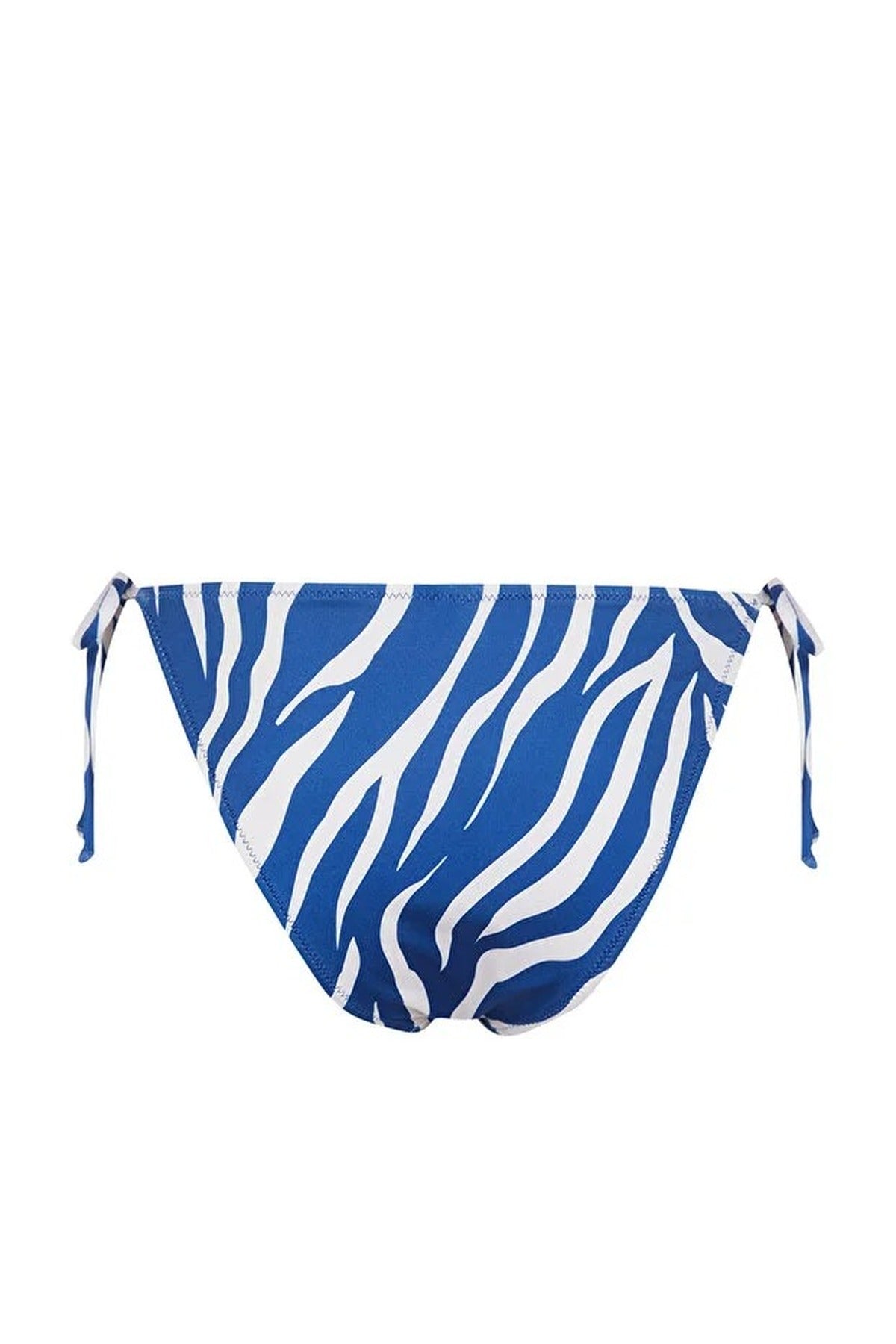 Multi Zebra Print Hardware Detail Tie Side Bikini Bottom with Adjustable Fit, Image 3 of 4