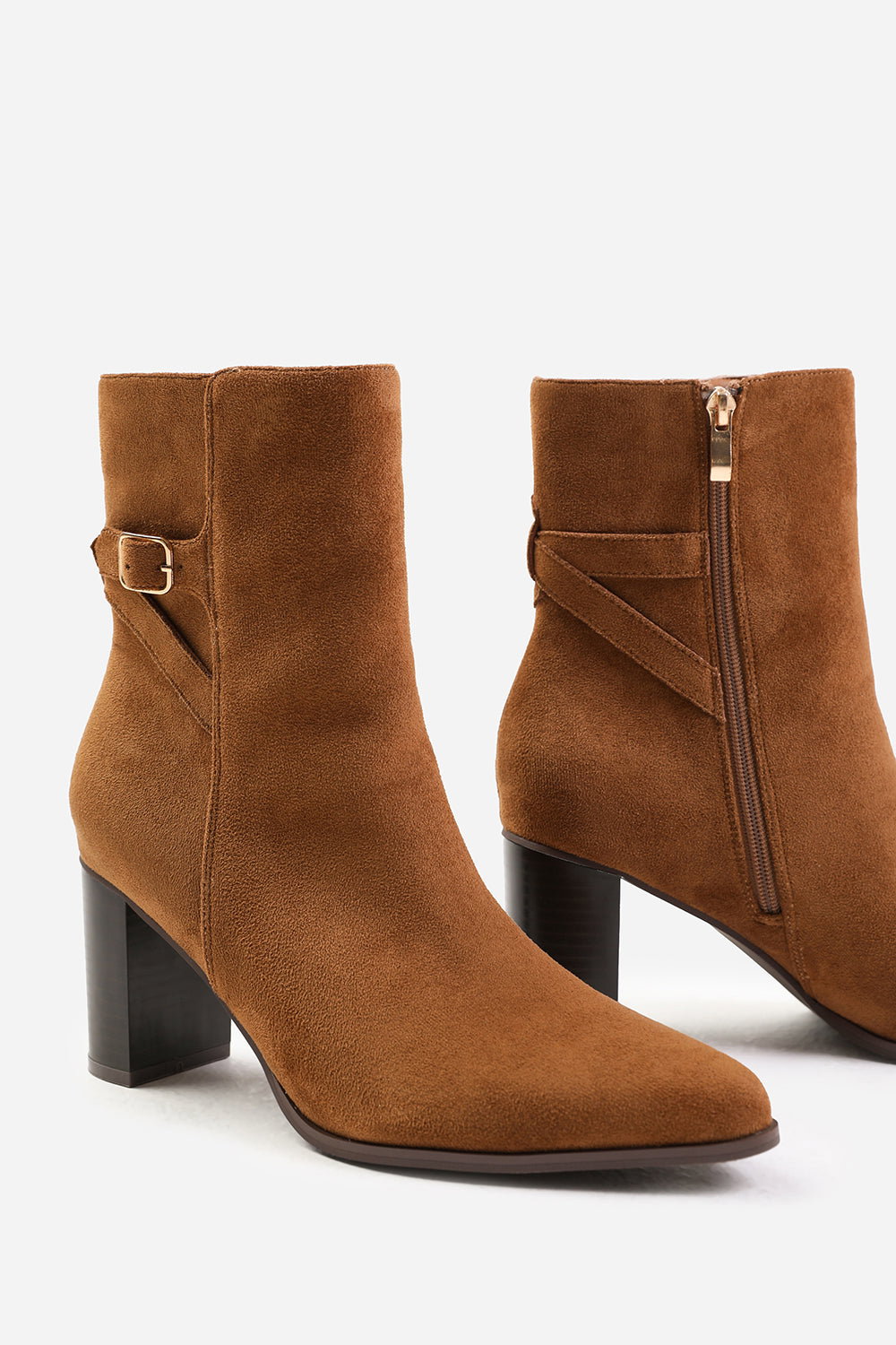 Beige 'North' Wide Fit Block Heel Boot, Image 3 of 4