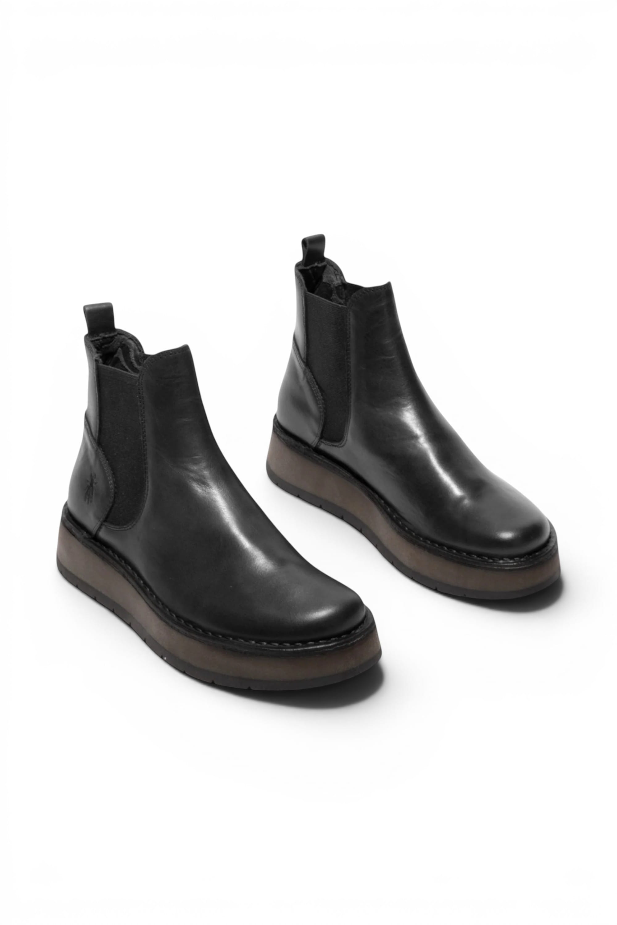 Black Womens Heel Ankle Pull-On Boots RAWI131, Image 2 of 5
