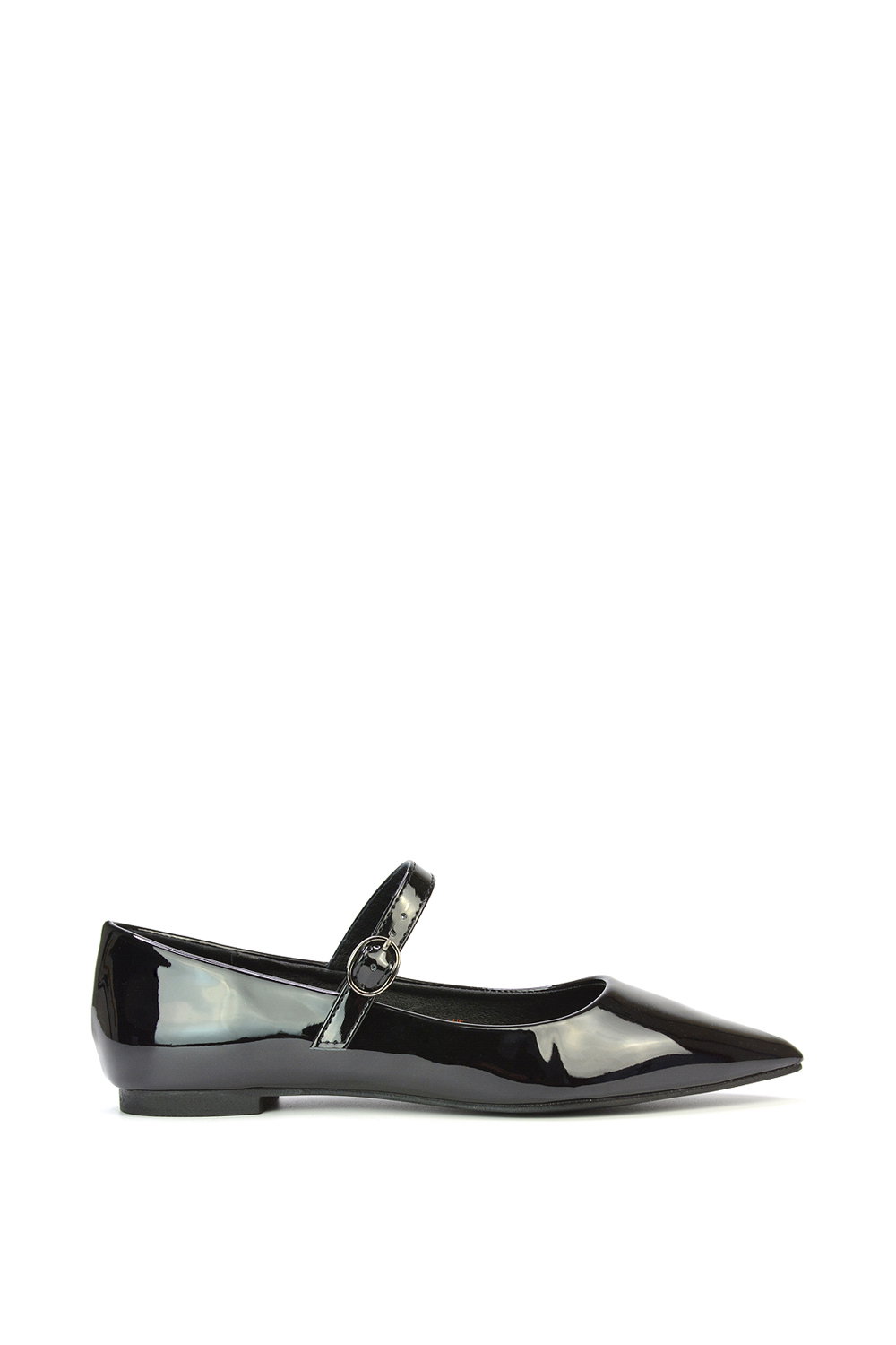 Black 'Aimee' Flat Mary Jane Ballerina Pumps