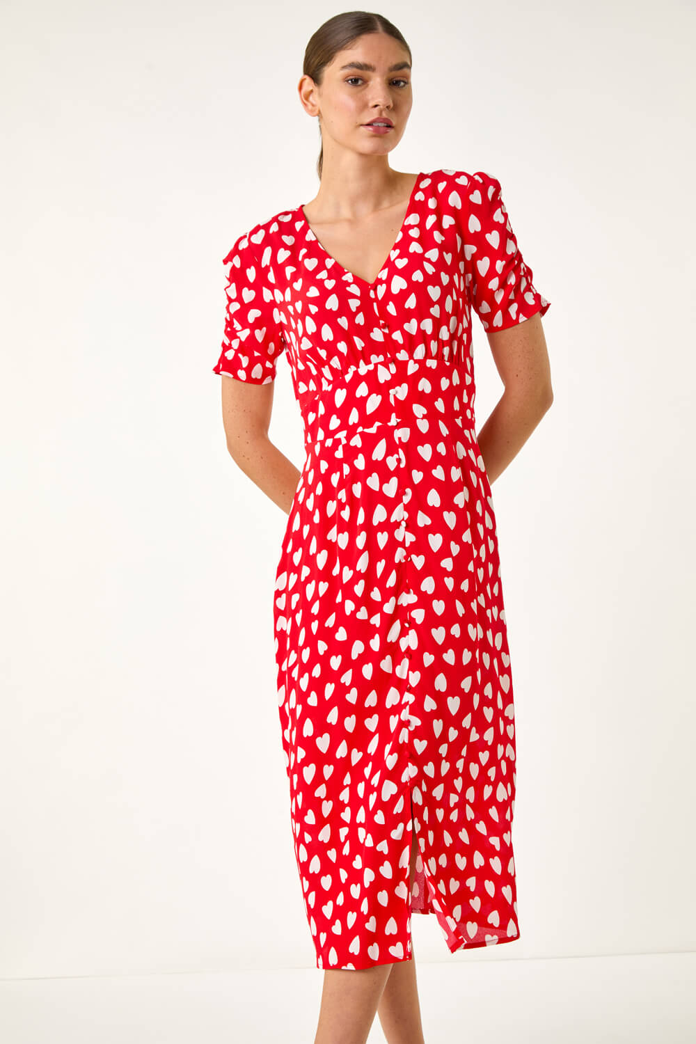 silk jersey wrap dress Abigail Silk Jersey Midi Wrap Dress