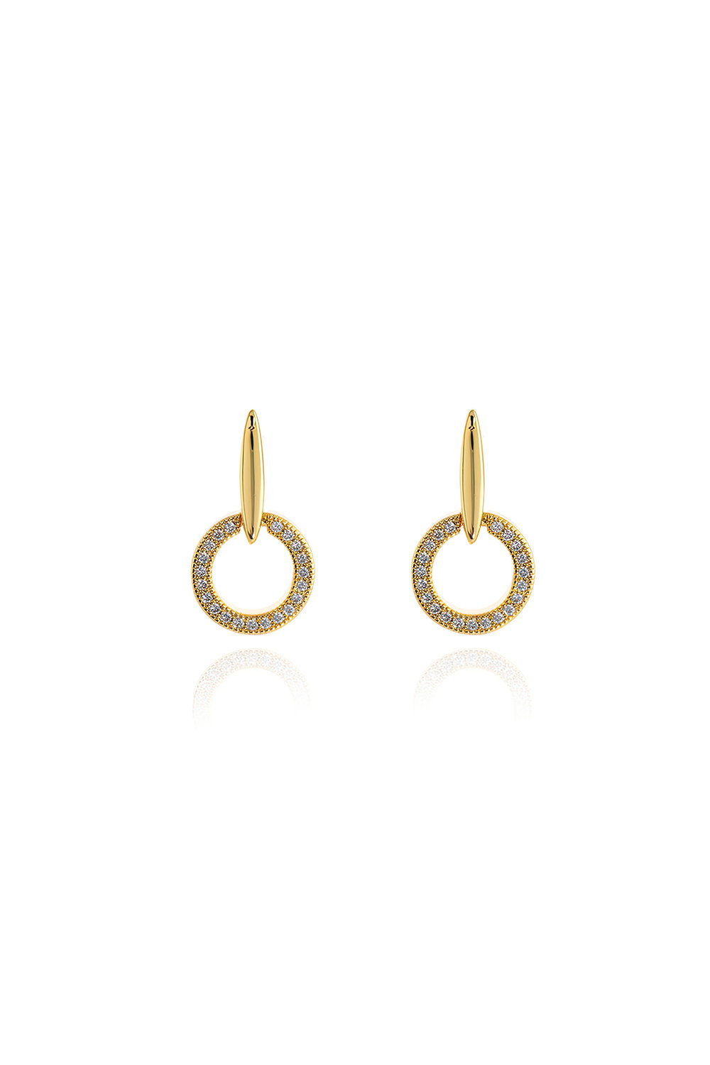 Gold Cachet London Lara Drop Gold Earrings, Image 1 of 2