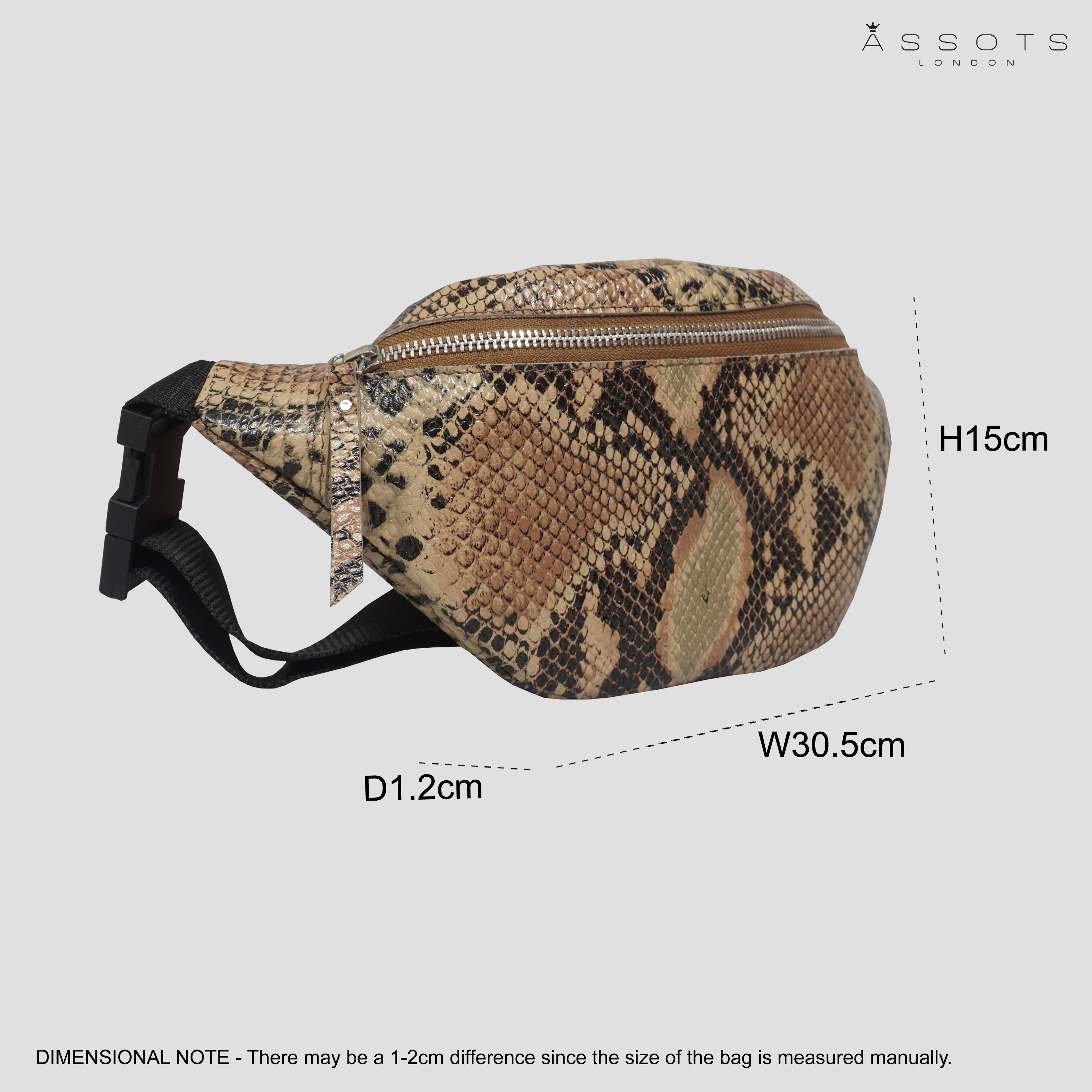 Tan 'NOAH' Real Leather Bum Belt Bag, Image 5 of 5