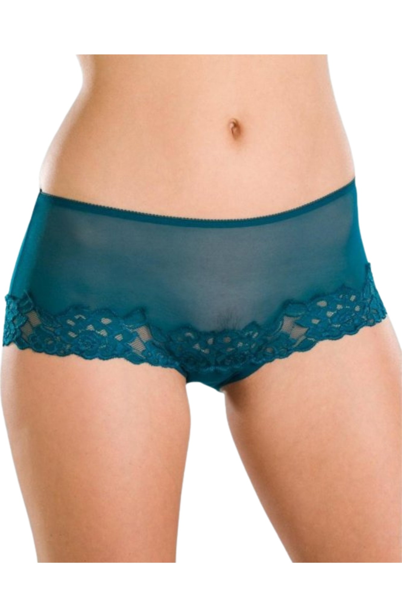Teal 3 Pack Sheer Mesh Lace Boxers, Image 1 of 1