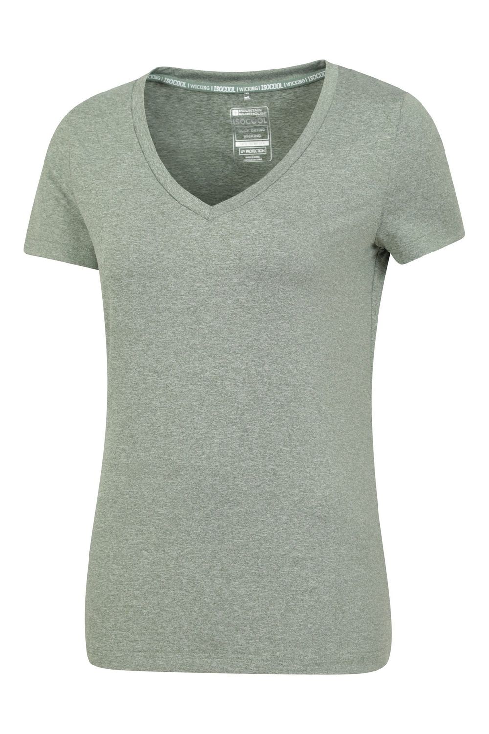 Khaki Vitality V Neck TShirt, Image 4 of 4