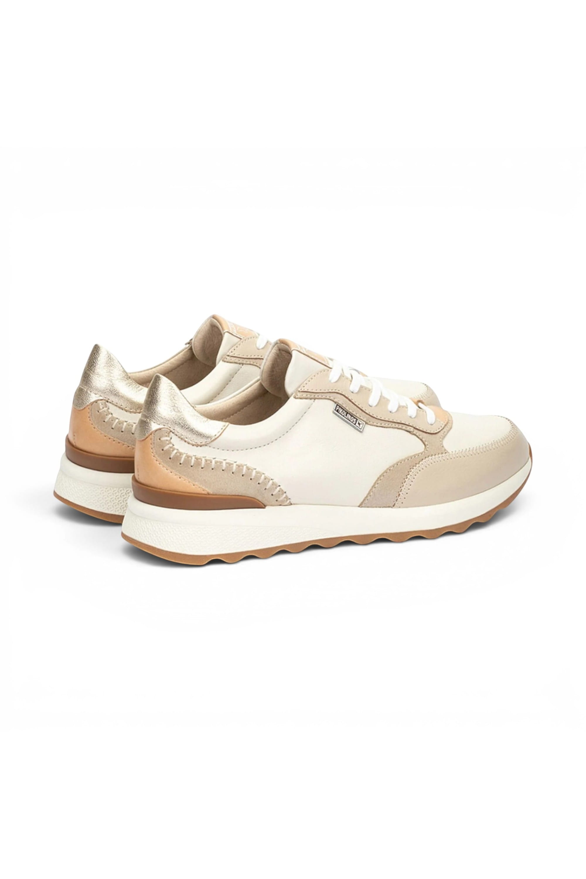 Beige Womens Sneaker Trainers Shoes-W1M-6625C1, Image 5 of 8