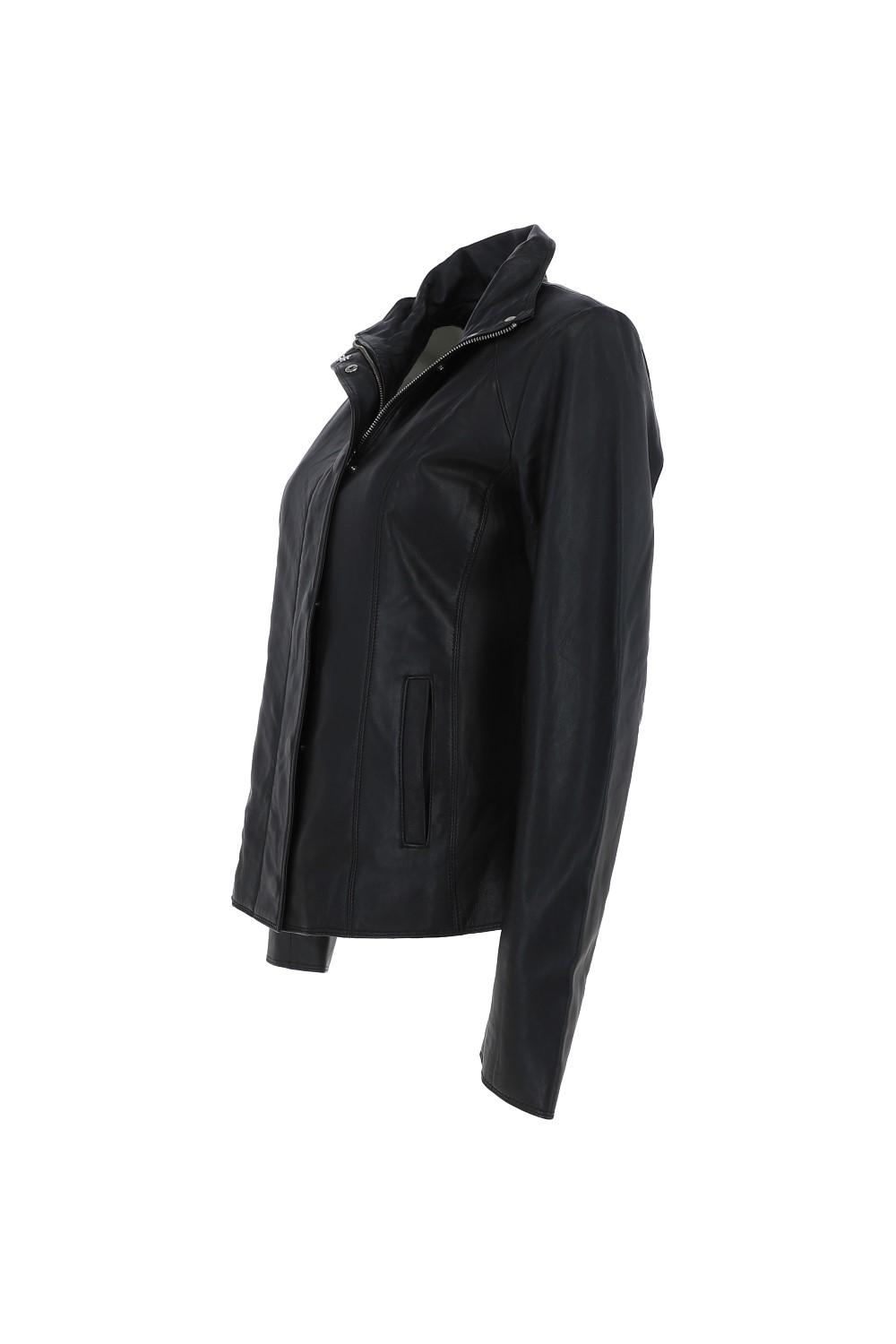 Black Ashwood Leather Black 'Juliet' Real Leather Jacket, Image 3 of 5