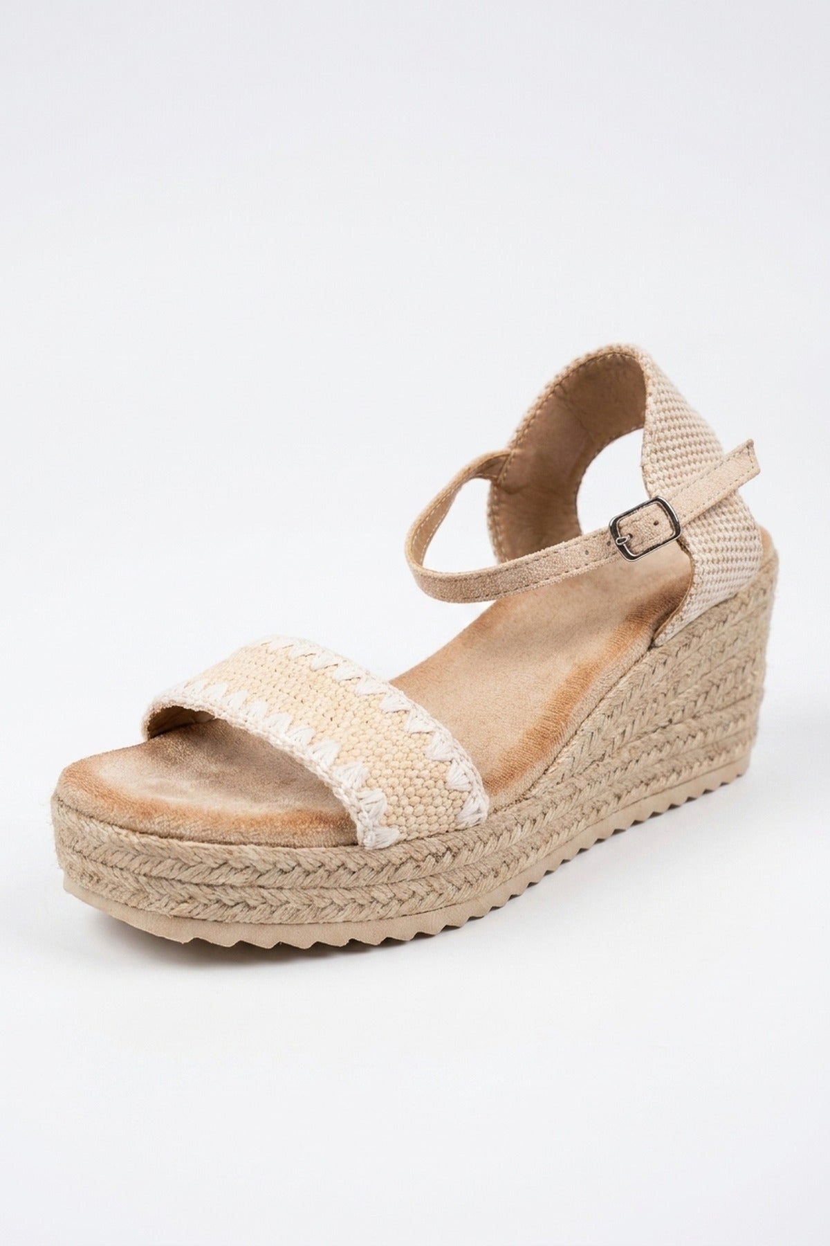 Black Cordelia Woven Espadrille Wedge Sandals