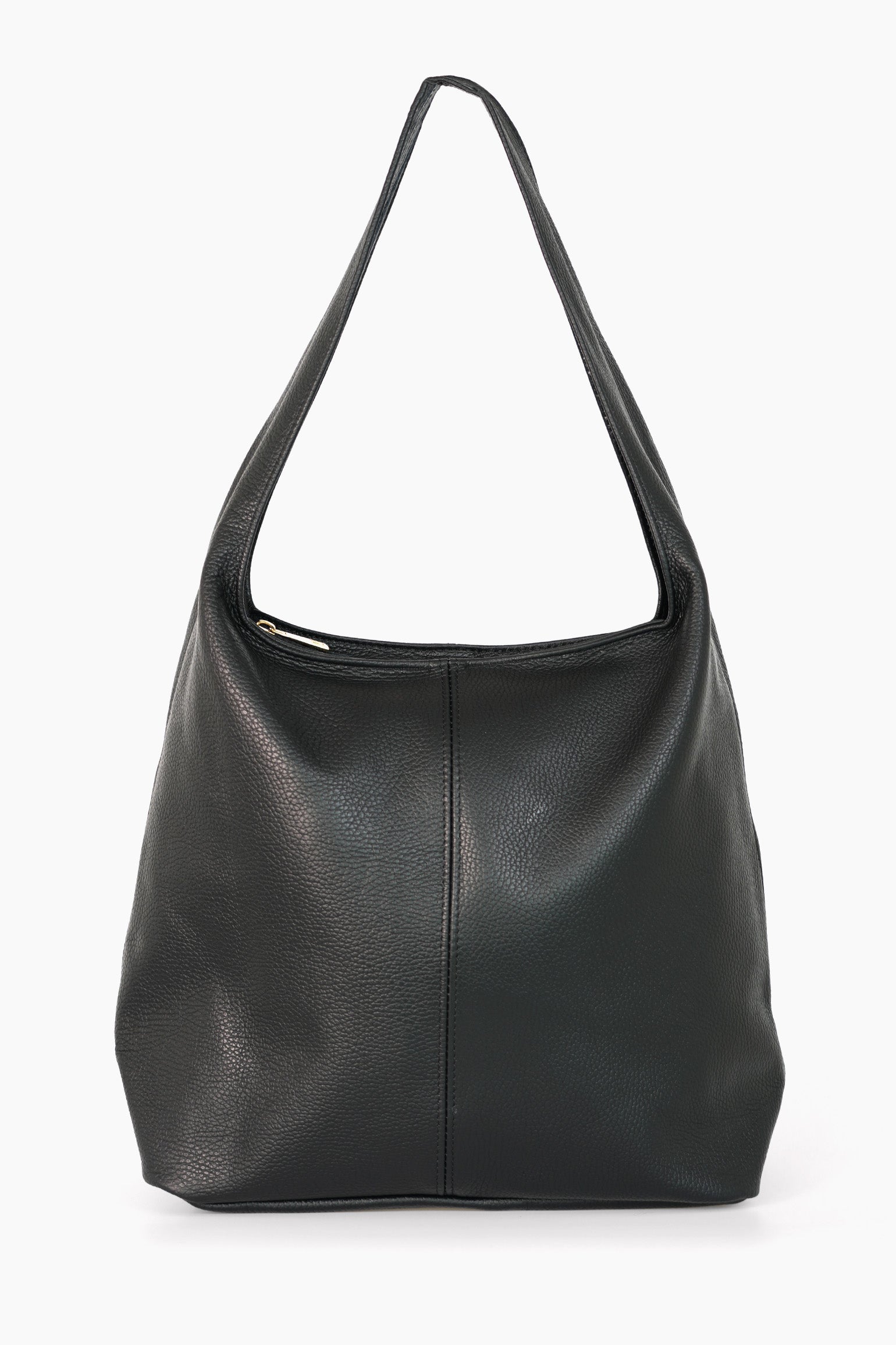 Black Italian Leather Shoulder Bag