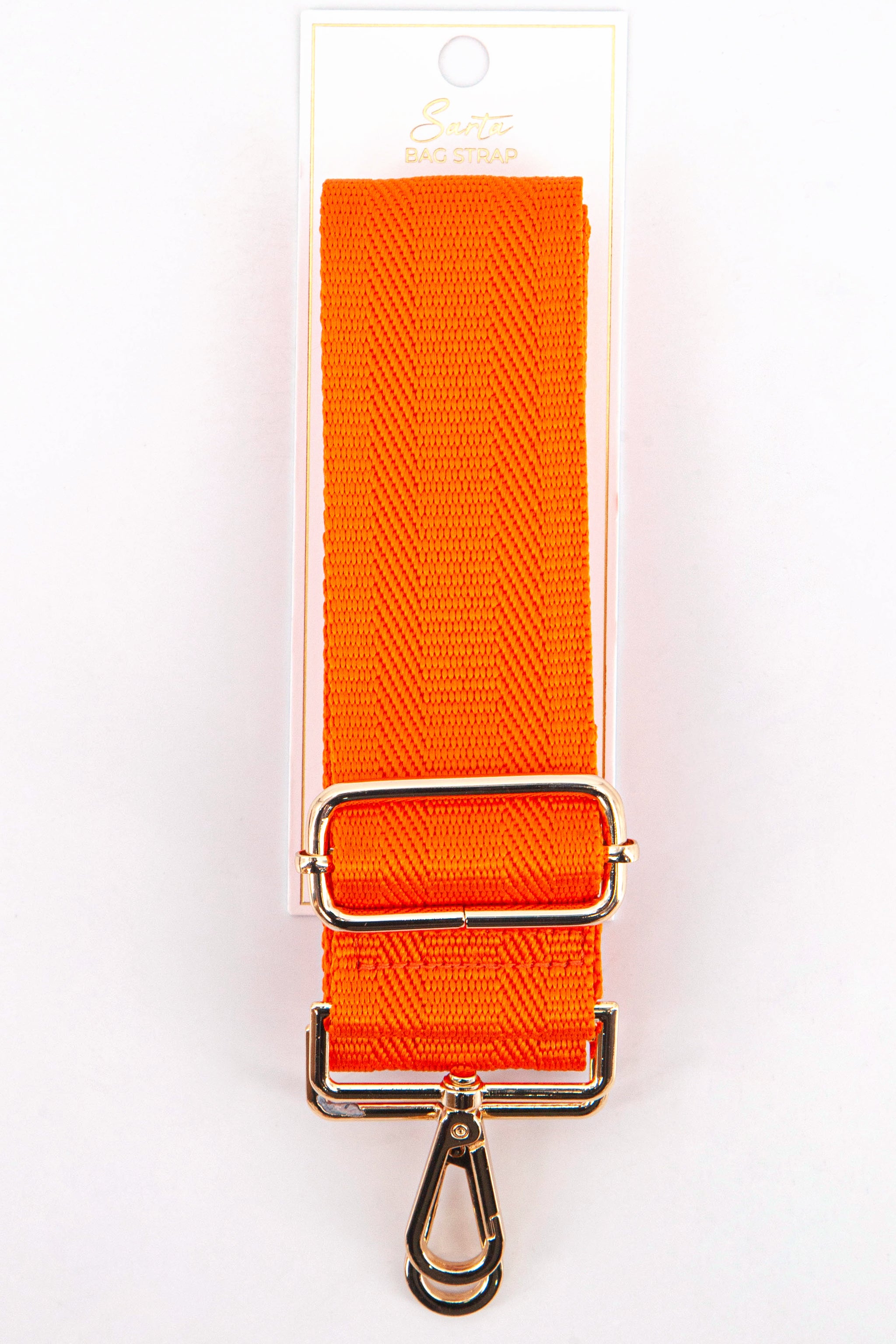 Orange Sarta Orange Plain Woven Wide Bag Strap, Image 4 of 4