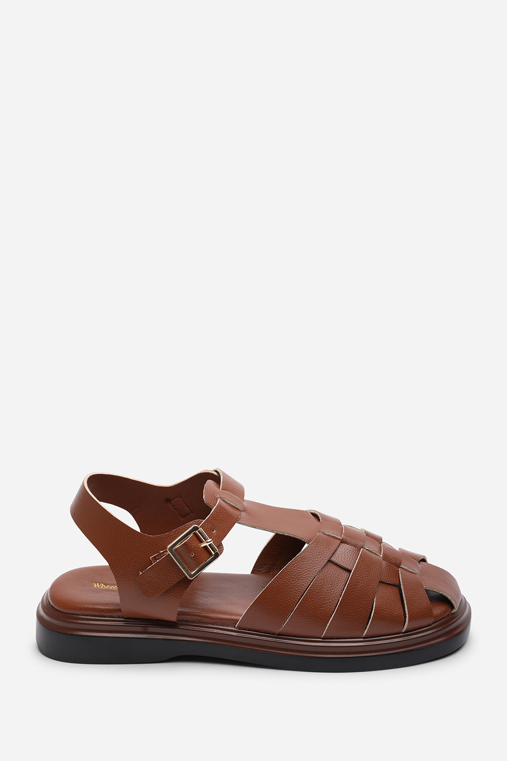 Tan Chime Fisherman Flatform Sandal, Image 2 of 6