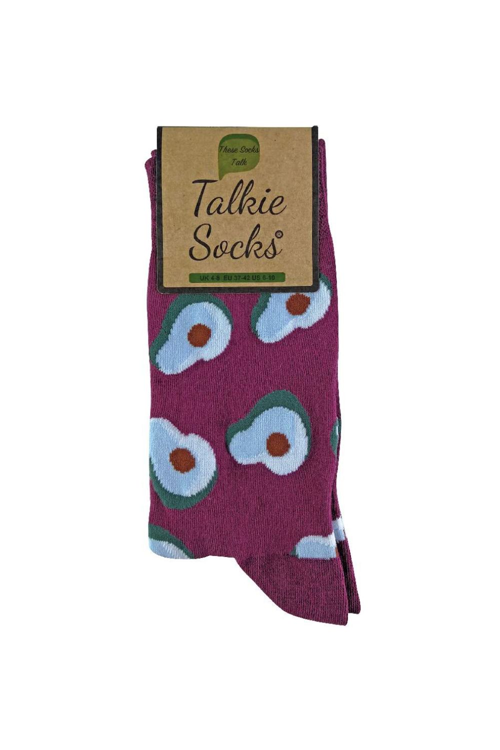 Purple 1 Pack Ladies Cotton Novelty Design Fruit Socks, Image 2 of 5