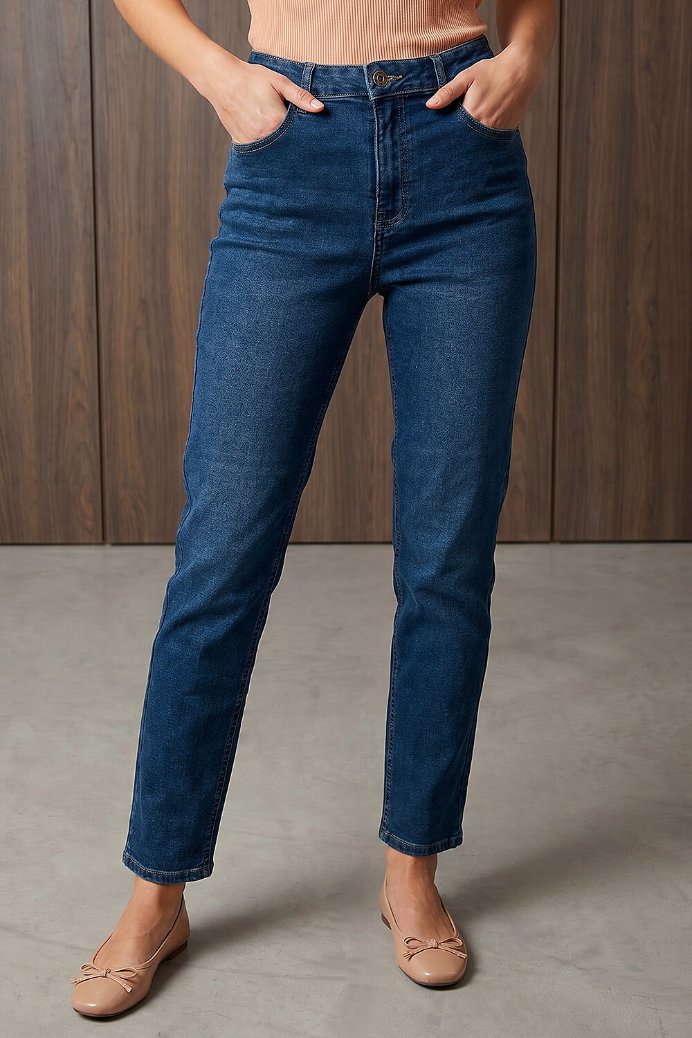 Denim Slim Leg Stretch Jeans, Image 3 of 4