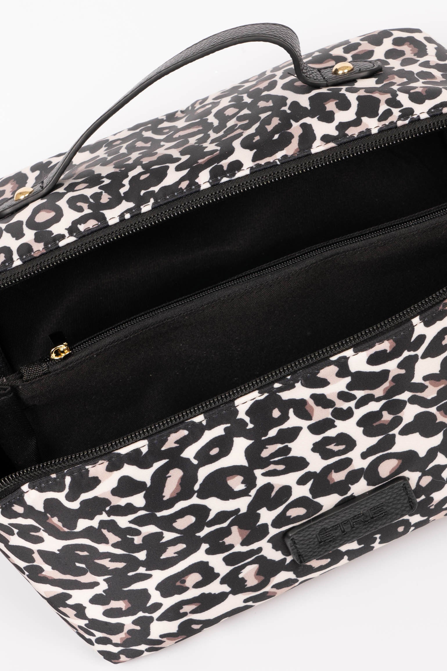 Cream Etre Cream Leopard Vanity Case Makeup Bag, Image 3 of 4