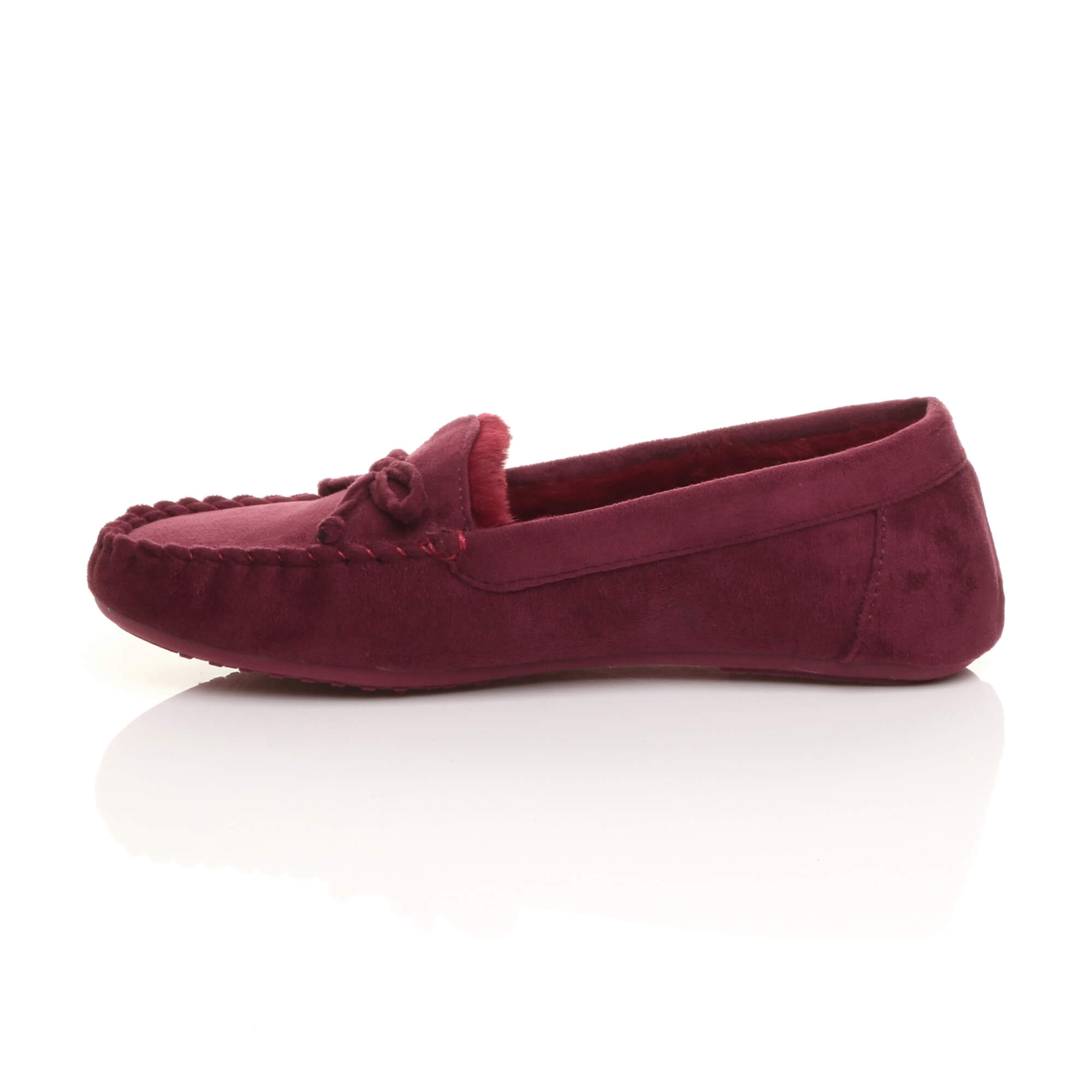 Burgundy Boat Shoes Moccasins Slippers, Image 3 of 6